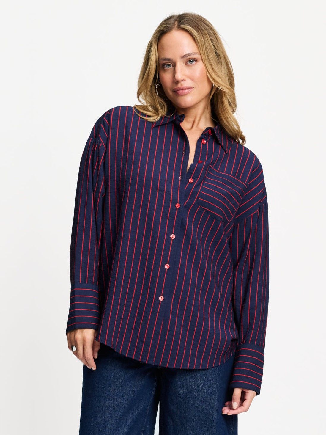 POM AMSTERDAM - BLOUSE - Blauw