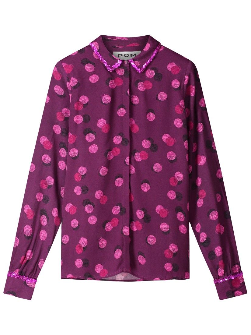 POM AMSTERDAM - BLOUSE - Paars