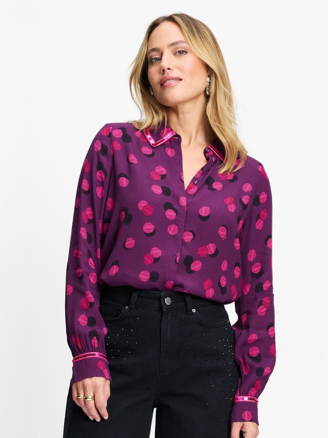 POM AMSTERDAM - BLOUSE - Paars