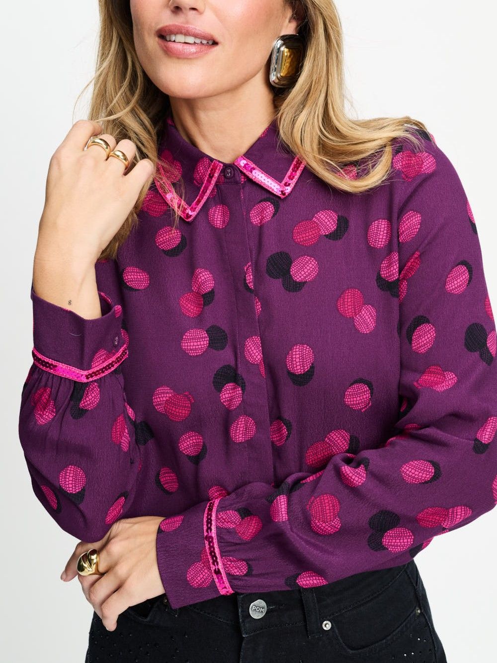 POM AMSTERDAM - BLOUSE - Paars
