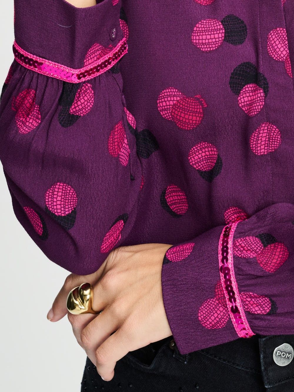 POM AMSTERDAM - BLOUSE - Paars