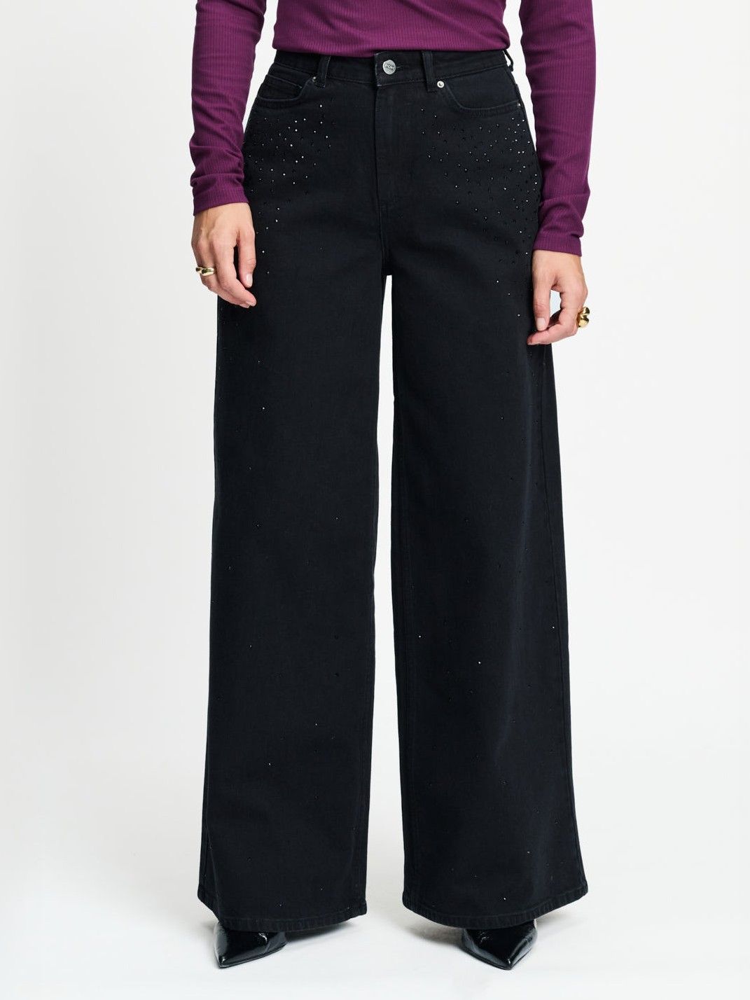 POM AMSTERDAM - JEANS - Zwart