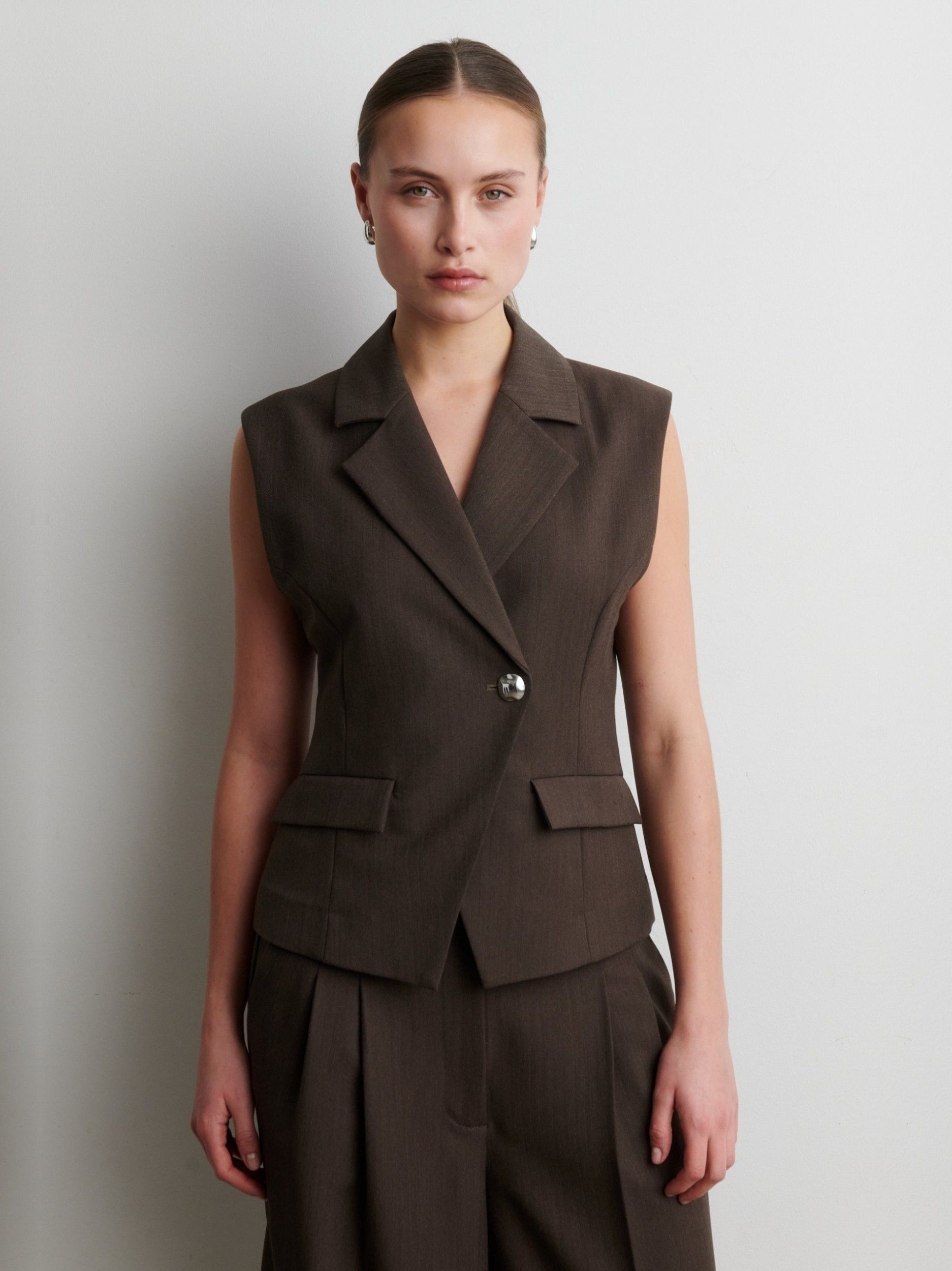 SECOND FEMALE - GILET - Bruin
