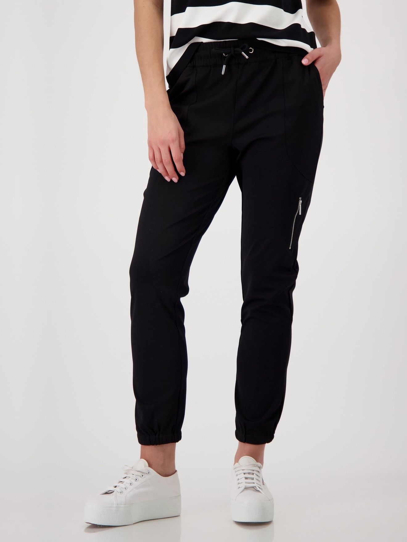 MONARI - BROEK - Zwart