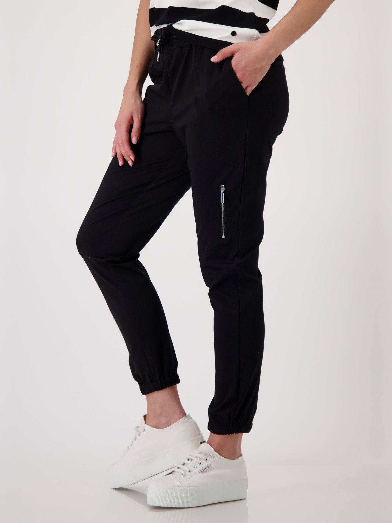 MONARI - BROEK - Zwart