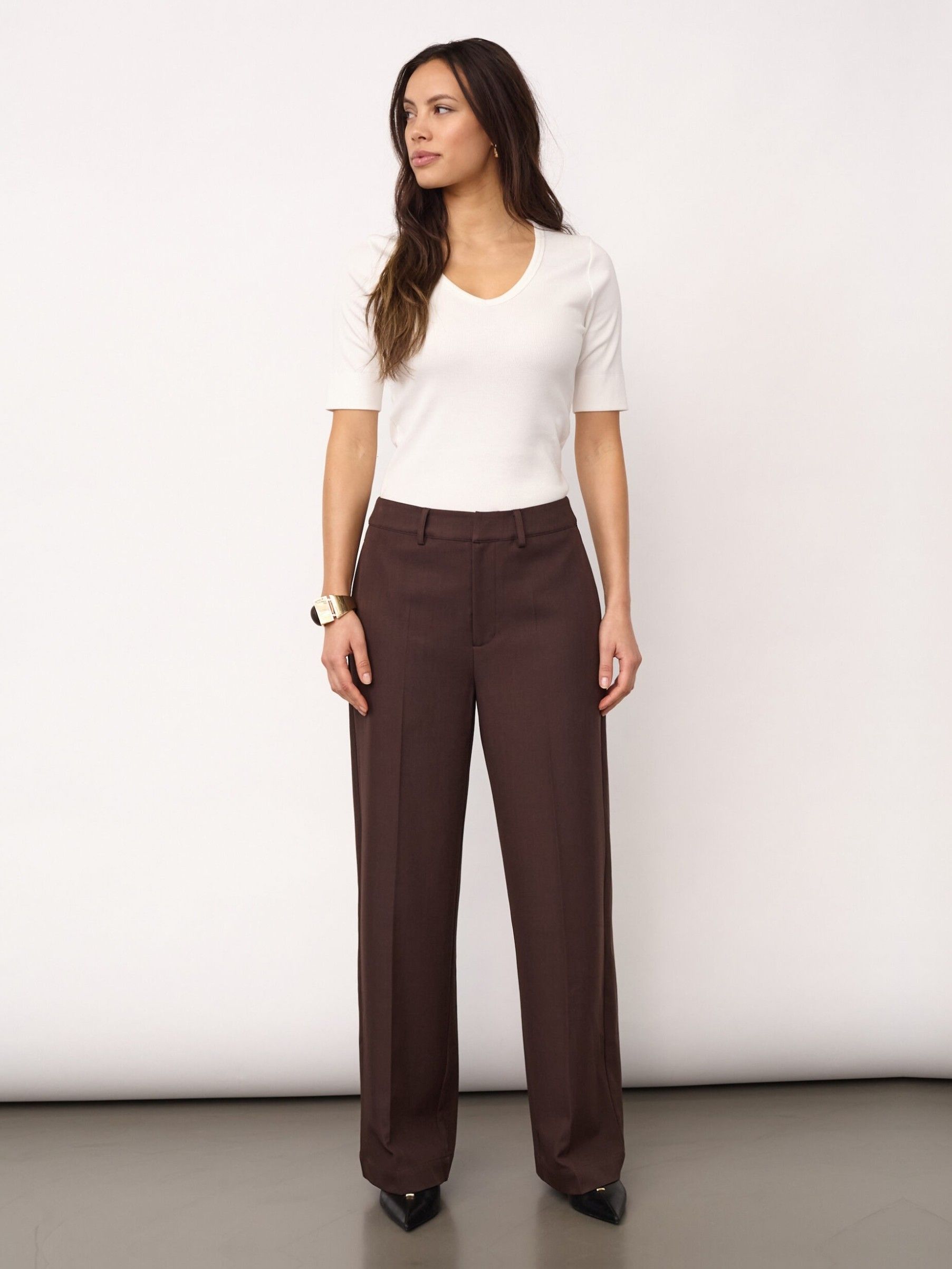 CO'COUTURE - BROEK - Bruin