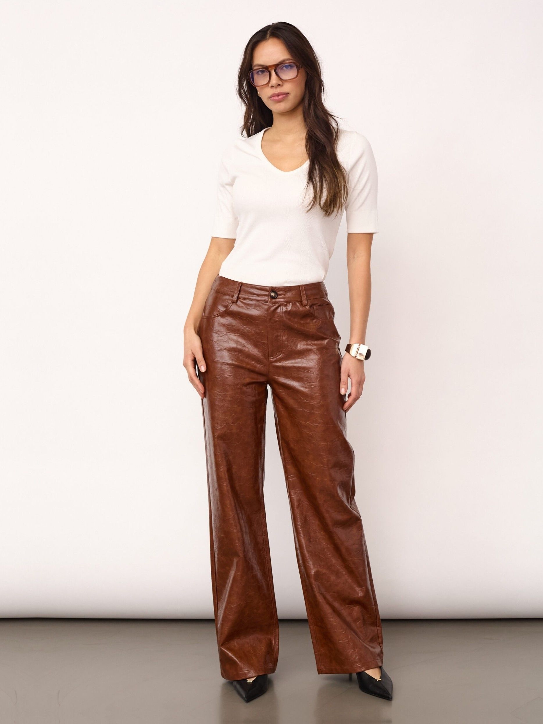CO'COUTURE - BROEK - Bruin