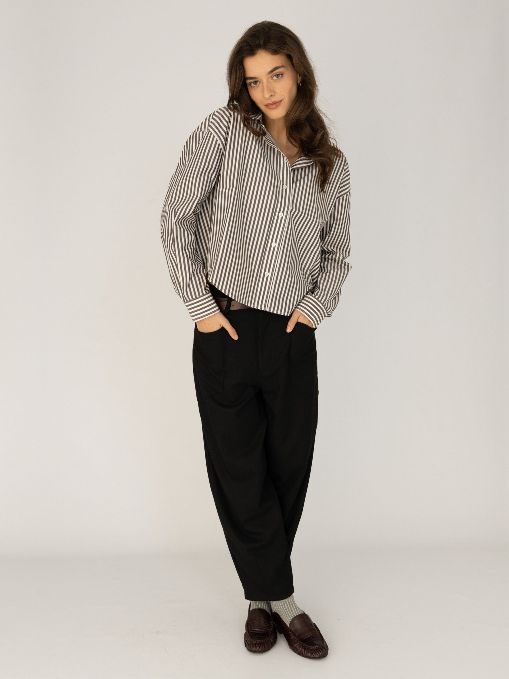 ANNA BLUE - BLOUSE - Bruin