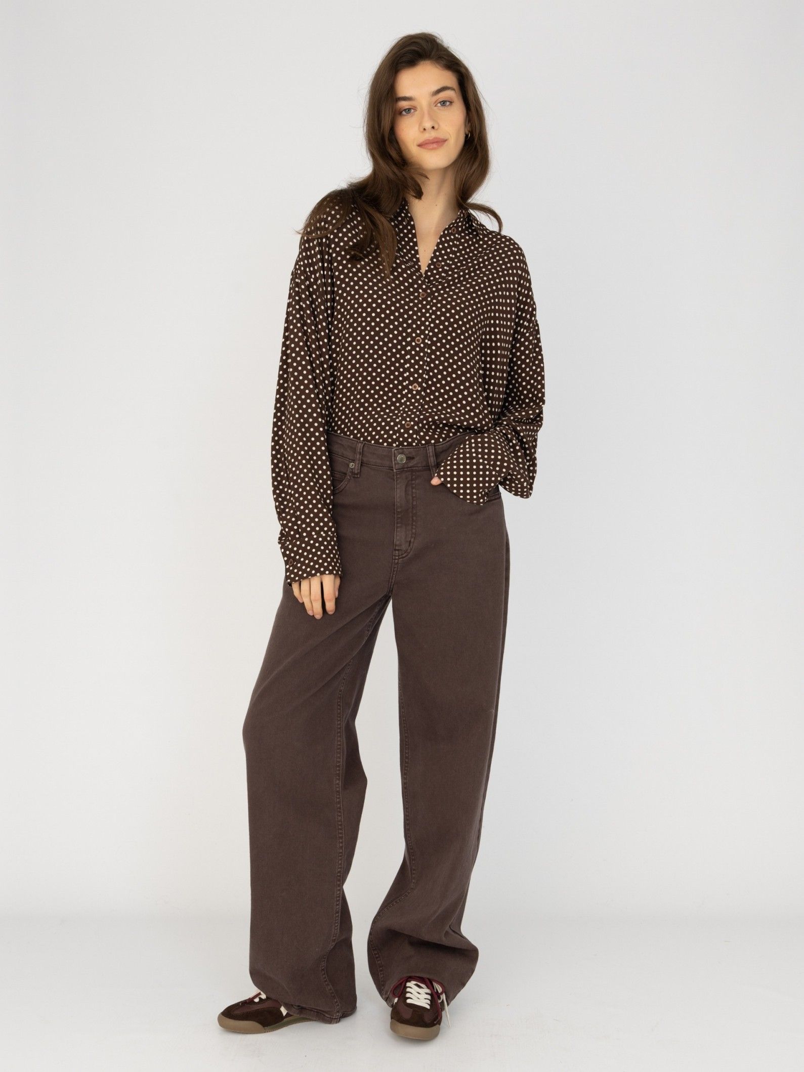 ANNA BLUE - BLOUSE - Bruin