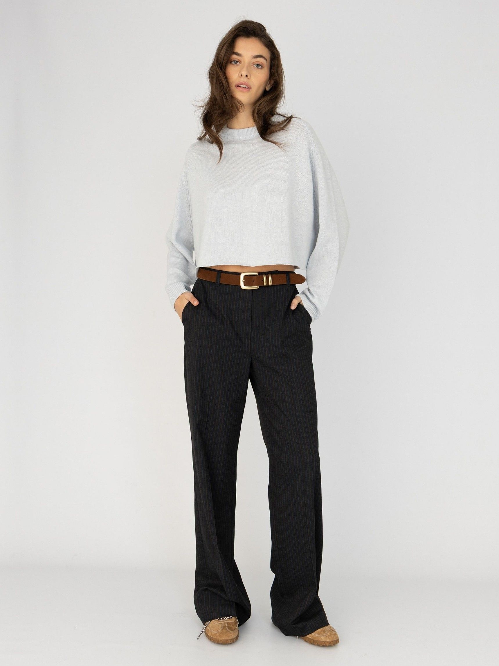 ANNA BLUE - BROEK - Grijs