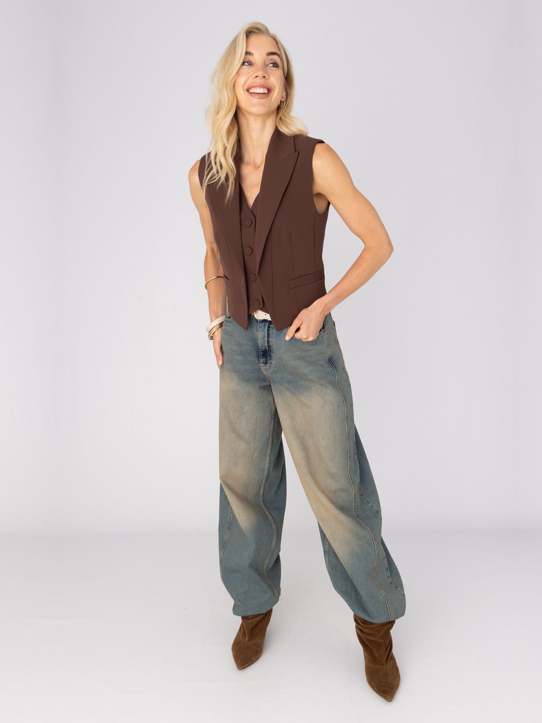 ANNA VAN TOOR - BROEK - Blauw