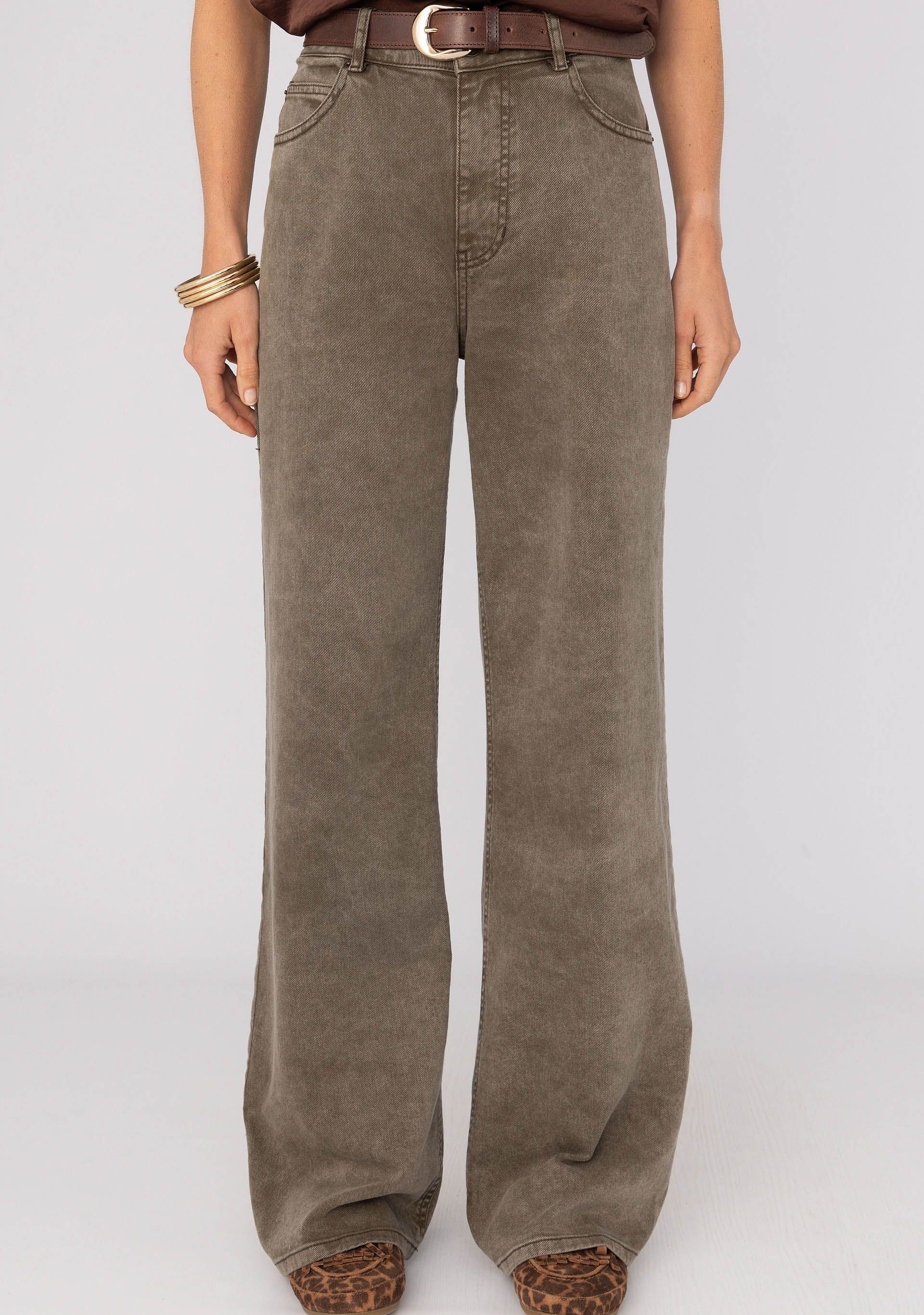 ANNA VAN TOOR - JEANS - Groen