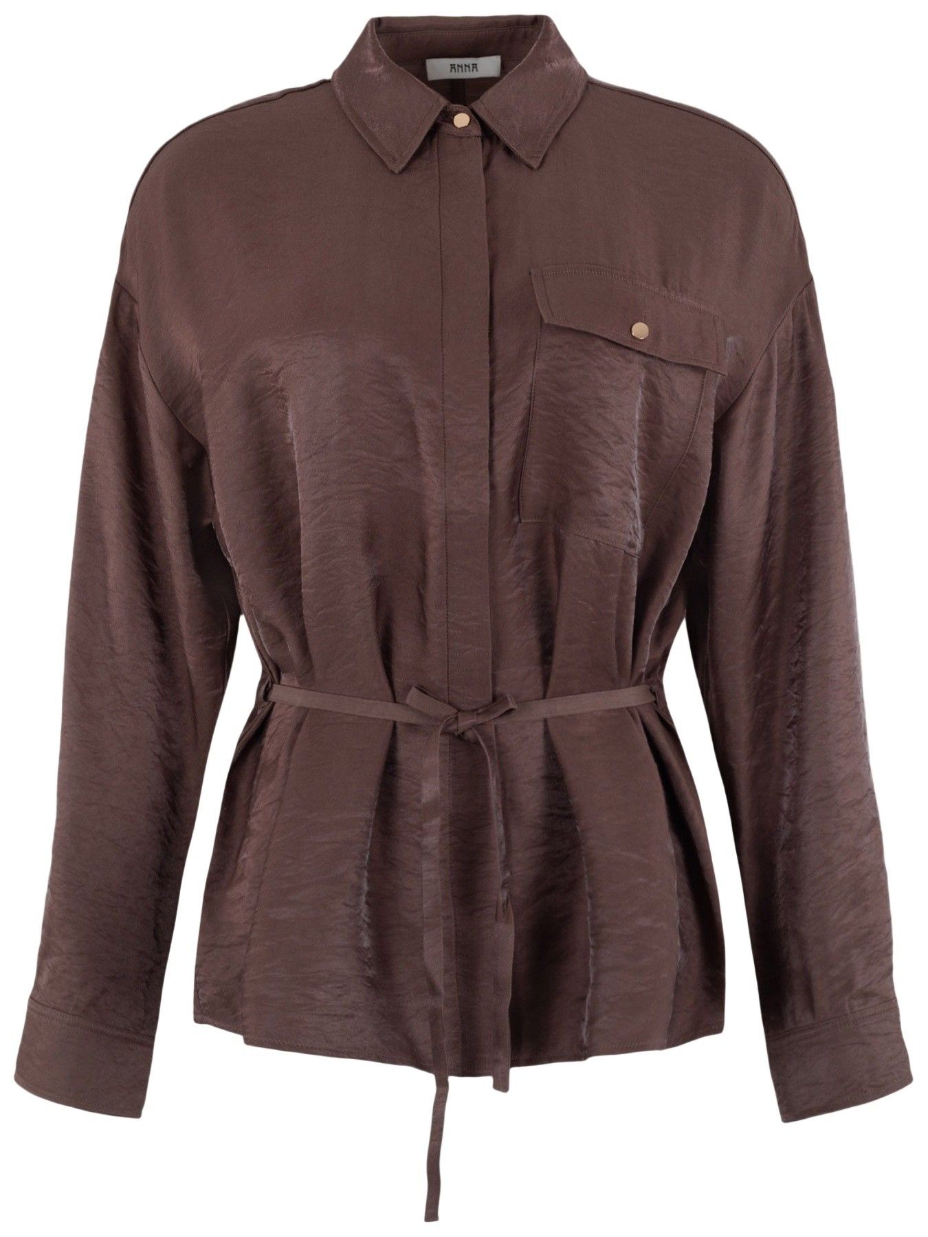ANNA VAN TOOR - BLOUSE - Bruin