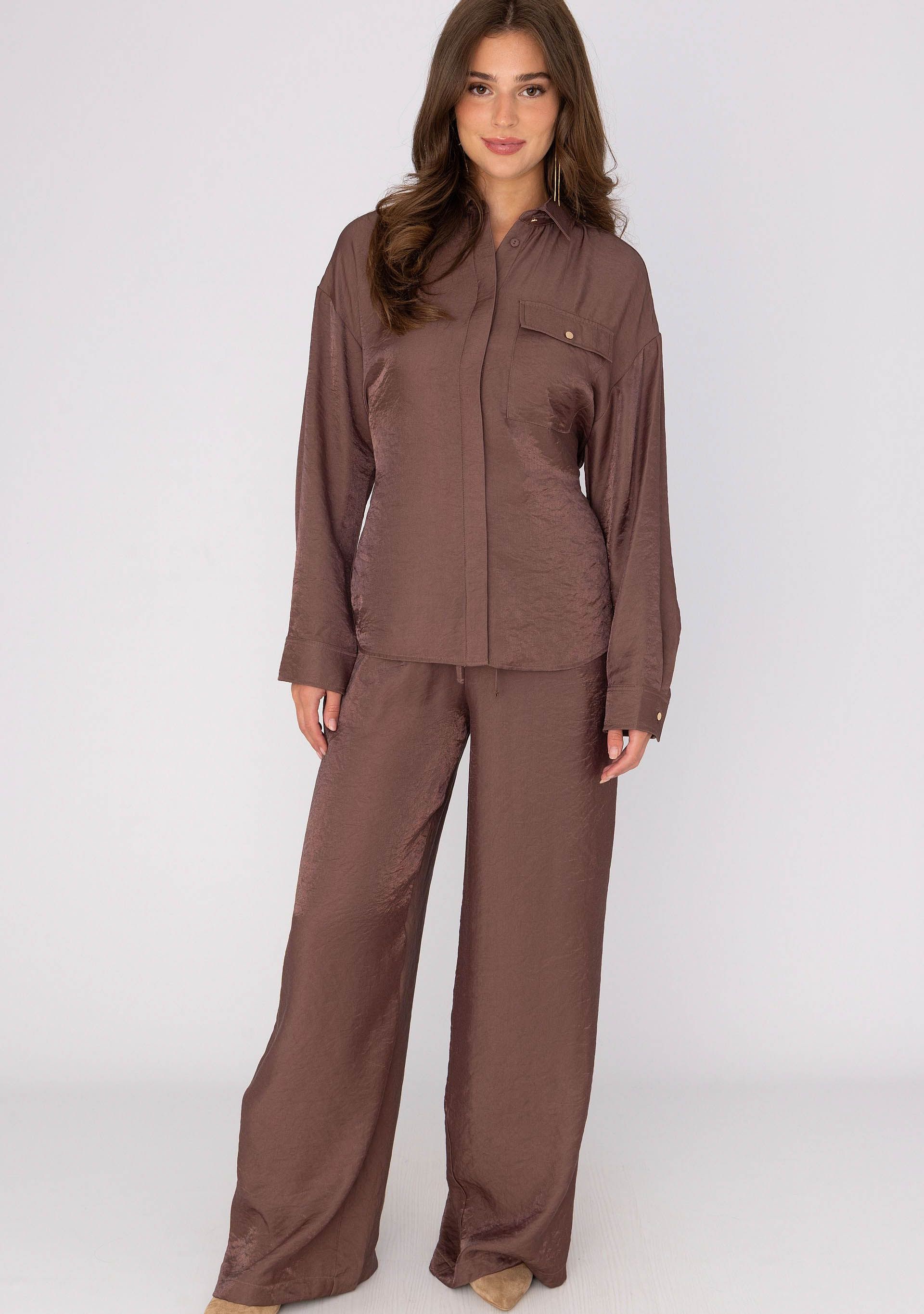 ANNA VAN TOOR - BLOUSE - Bruin