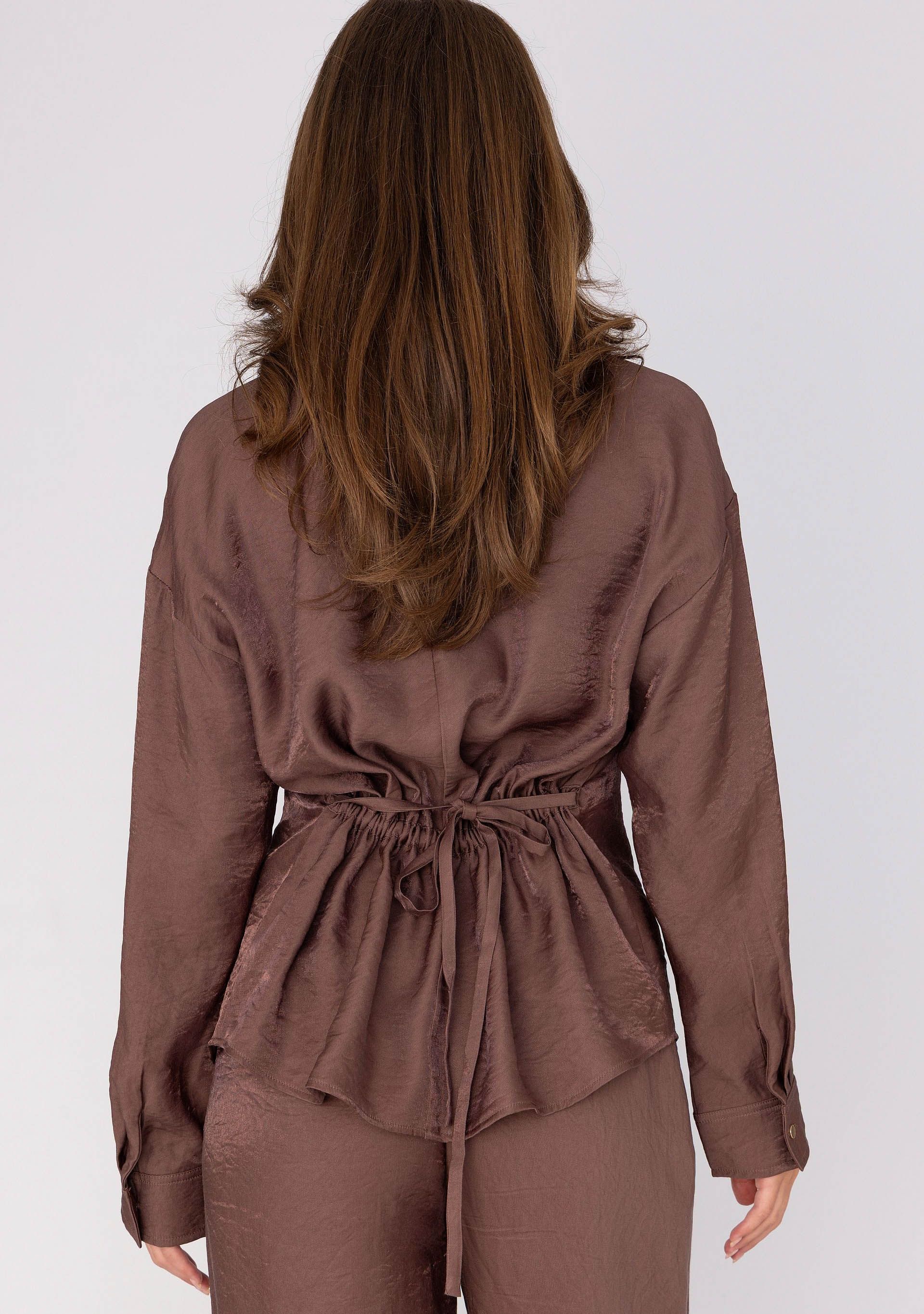 ANNA VAN TOOR - BLOUSE - Bruin