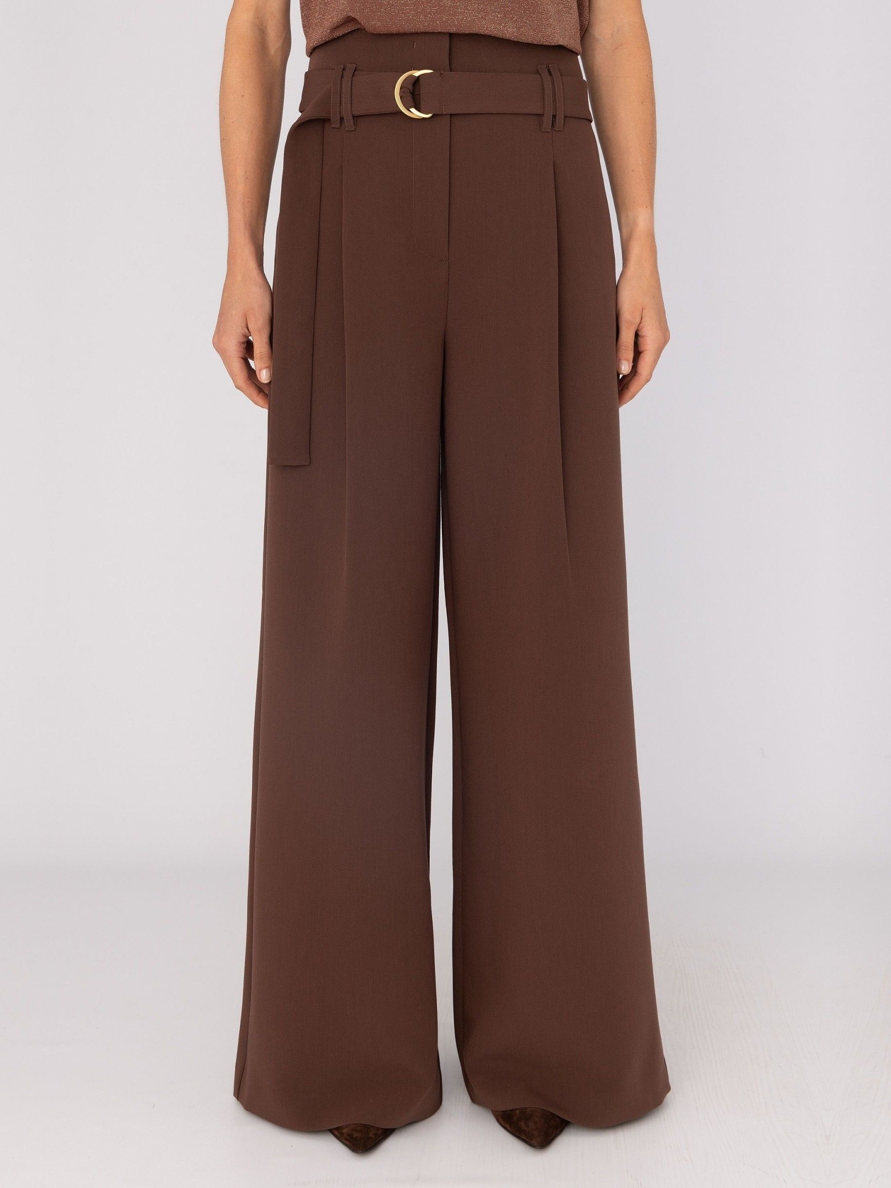 ANNA VAN TOOR - BROEK - Bruin