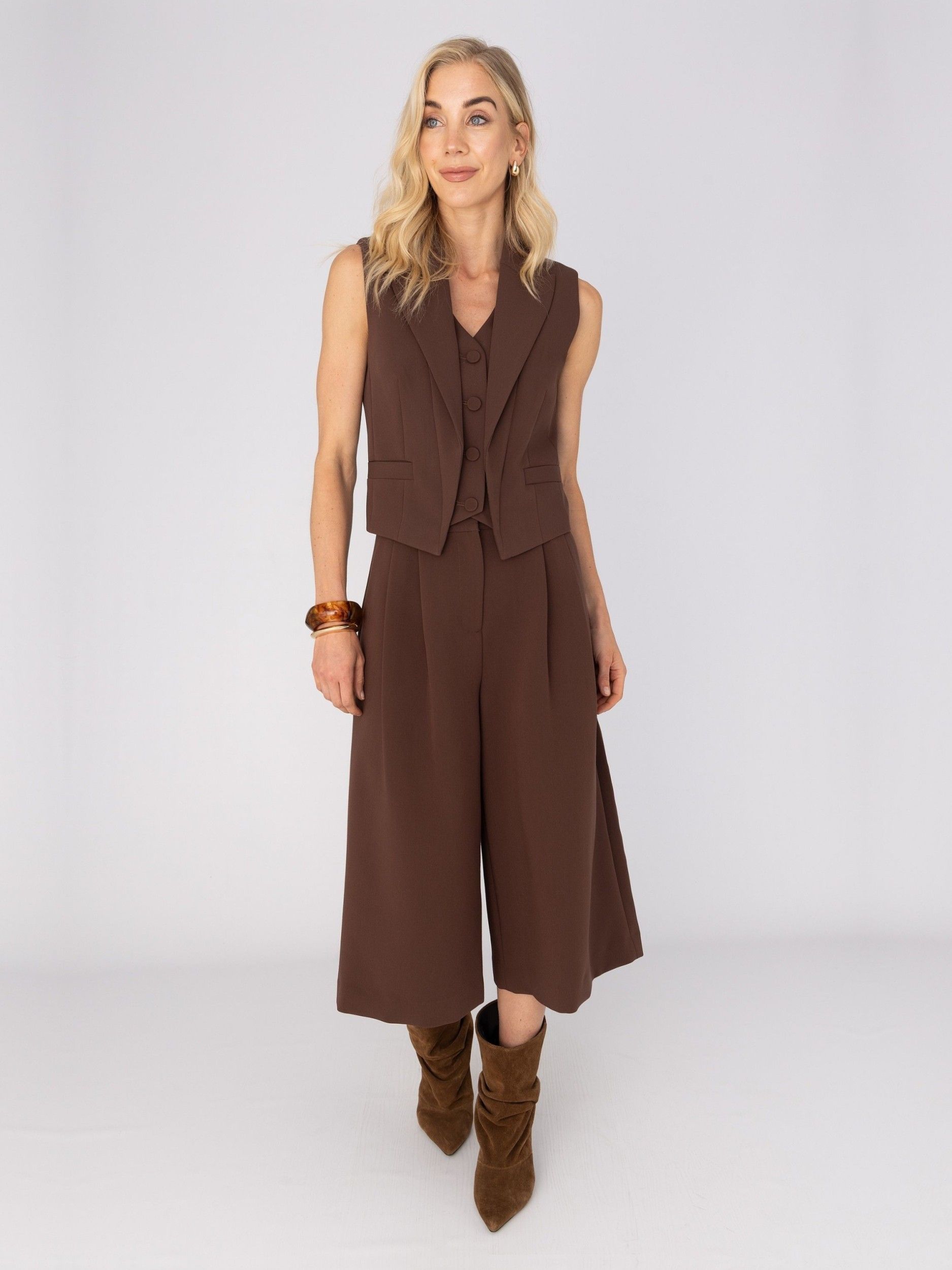 ANNA VAN TOOR - BROEK - Bruin