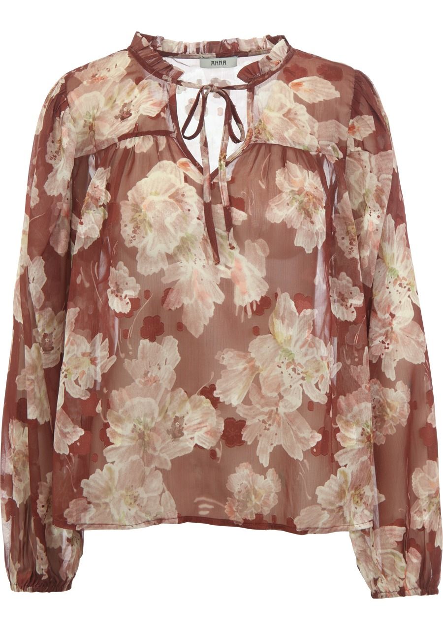 ANNA VAN TOOR - BLOUSE - Bruin