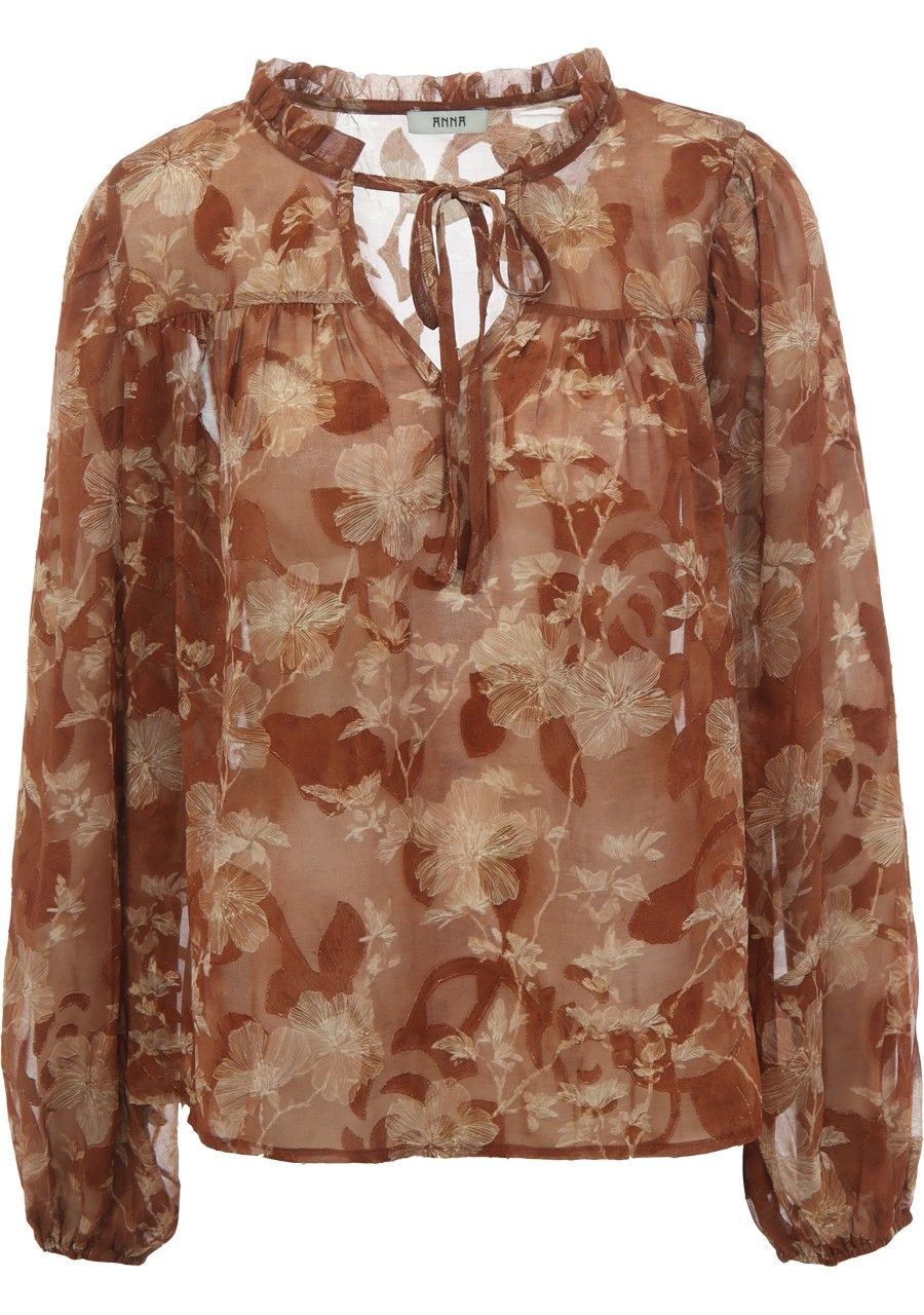 ANNA VAN TOOR - BLOUSE - Bruin