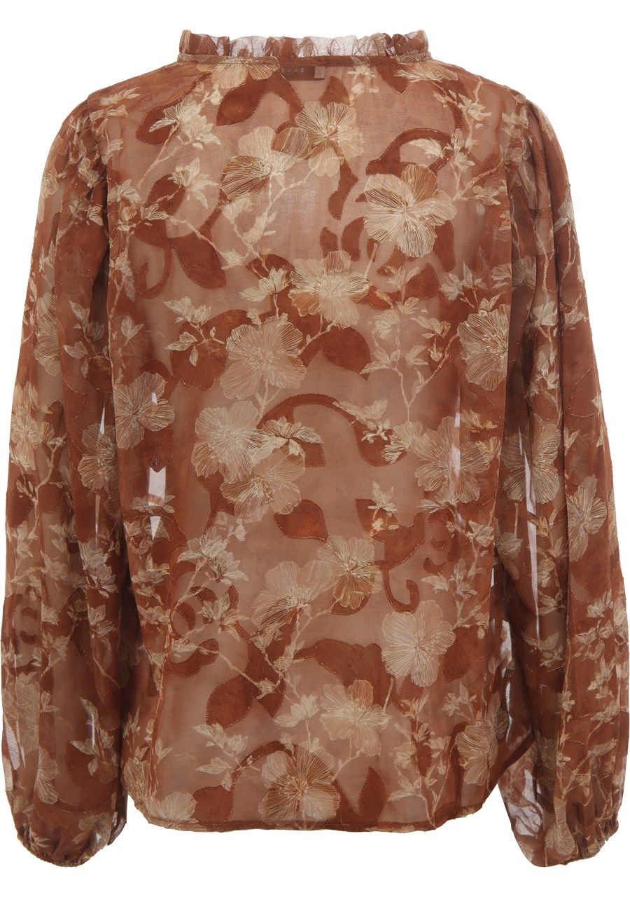 ANNA VAN TOOR - BLOUSE - Bruin