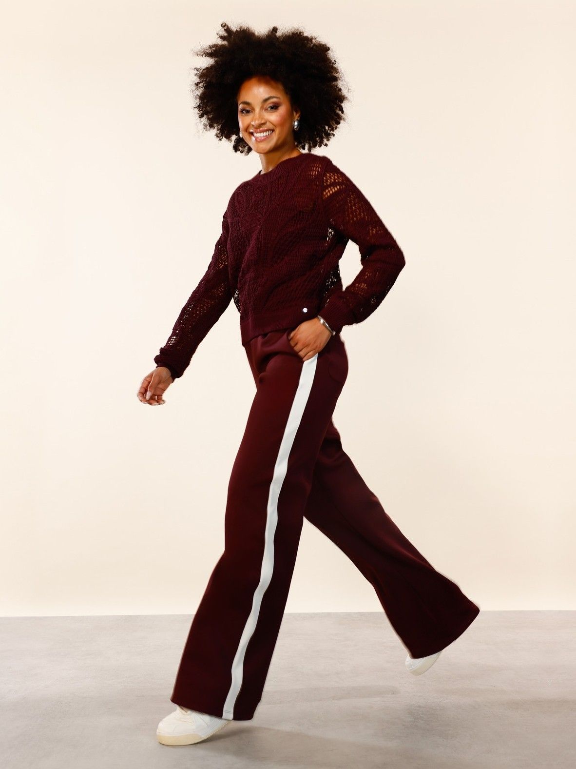 MONARI - BROEK - Rood