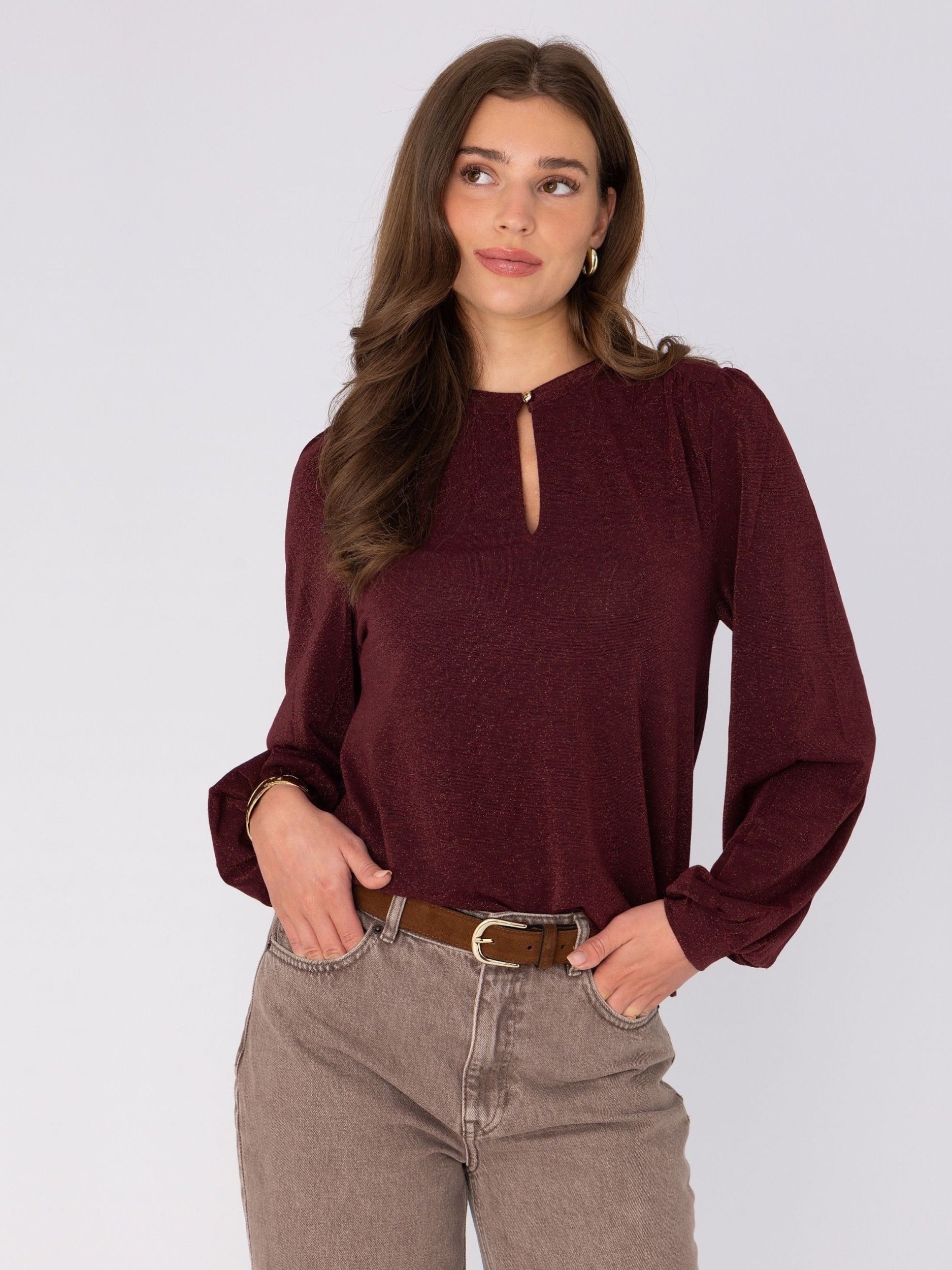 ANNA VAN TOOR - BLOUSE - Rood