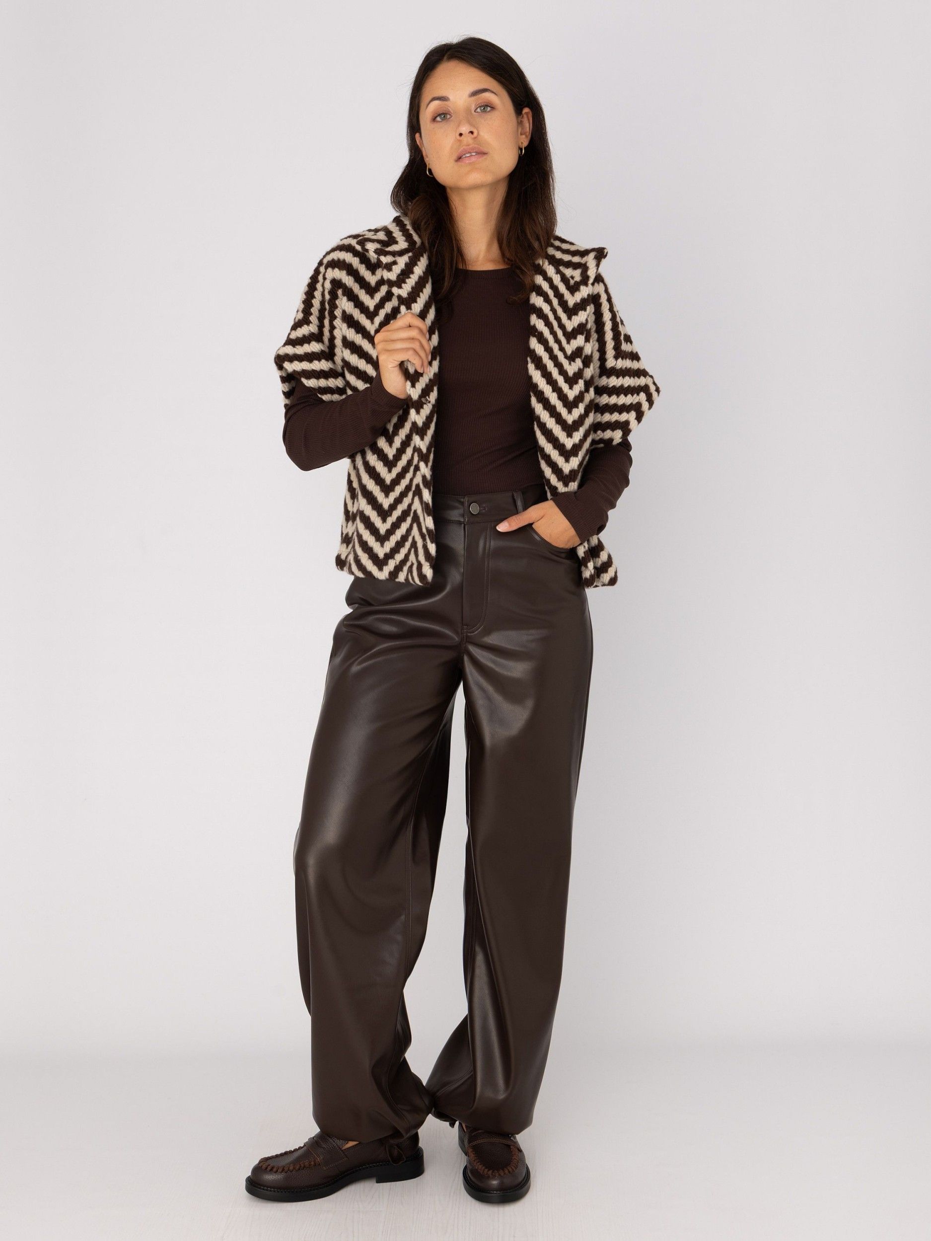 ANNA VAN TOOR - BROEK - Bruin