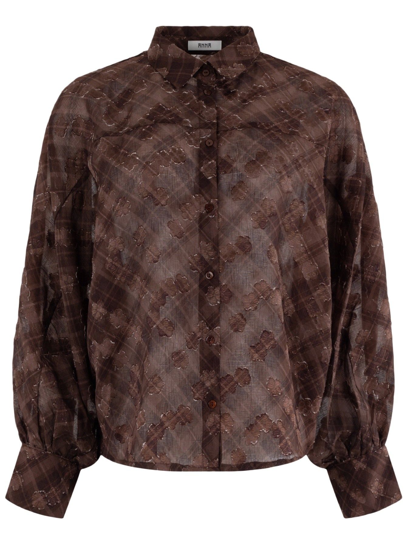 ANNA VAN TOOR - BLOUSE - Bruin