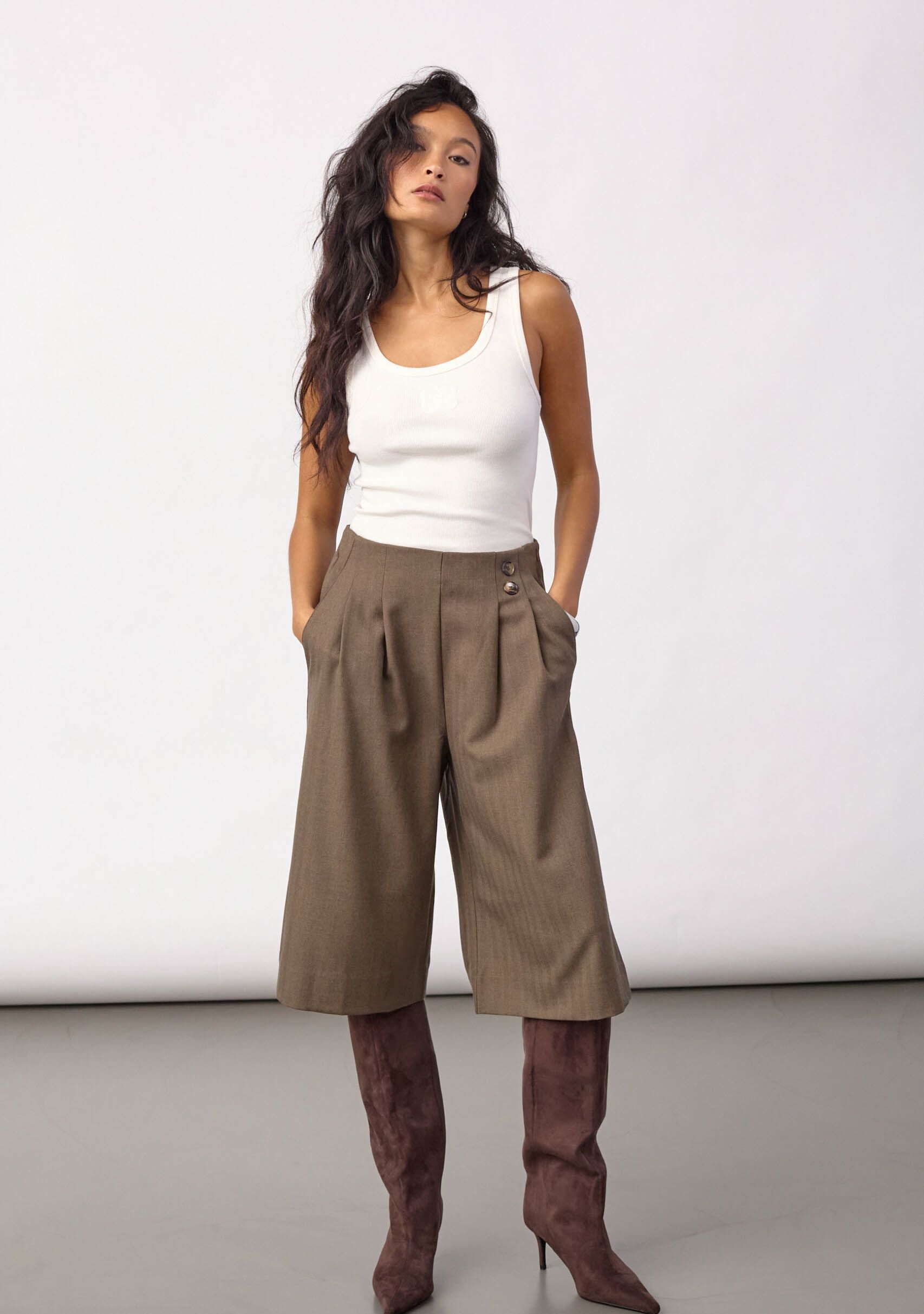 CO'COUTURE - BROEK - Bruin
