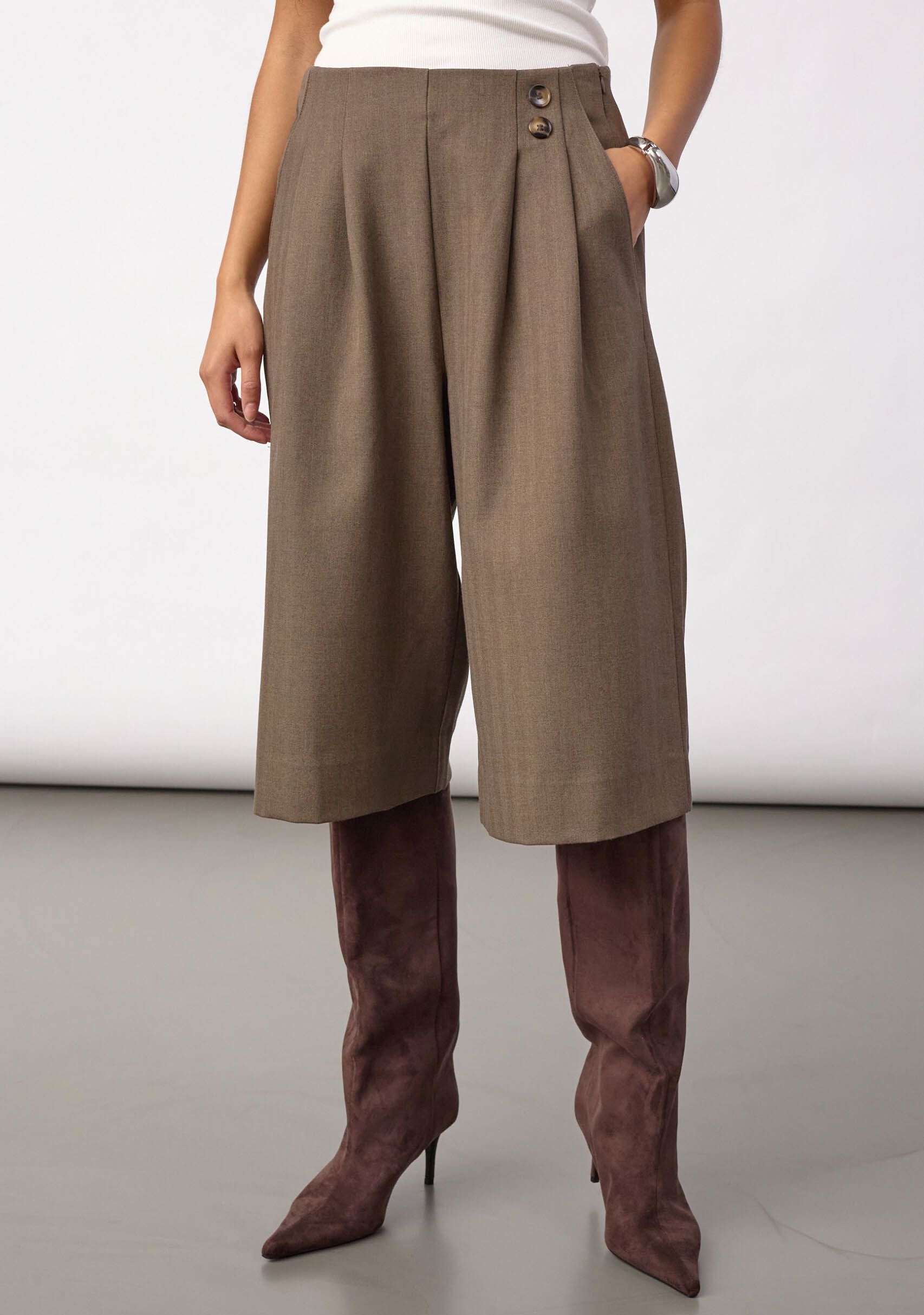 CO'COUTURE - BROEK - Bruin