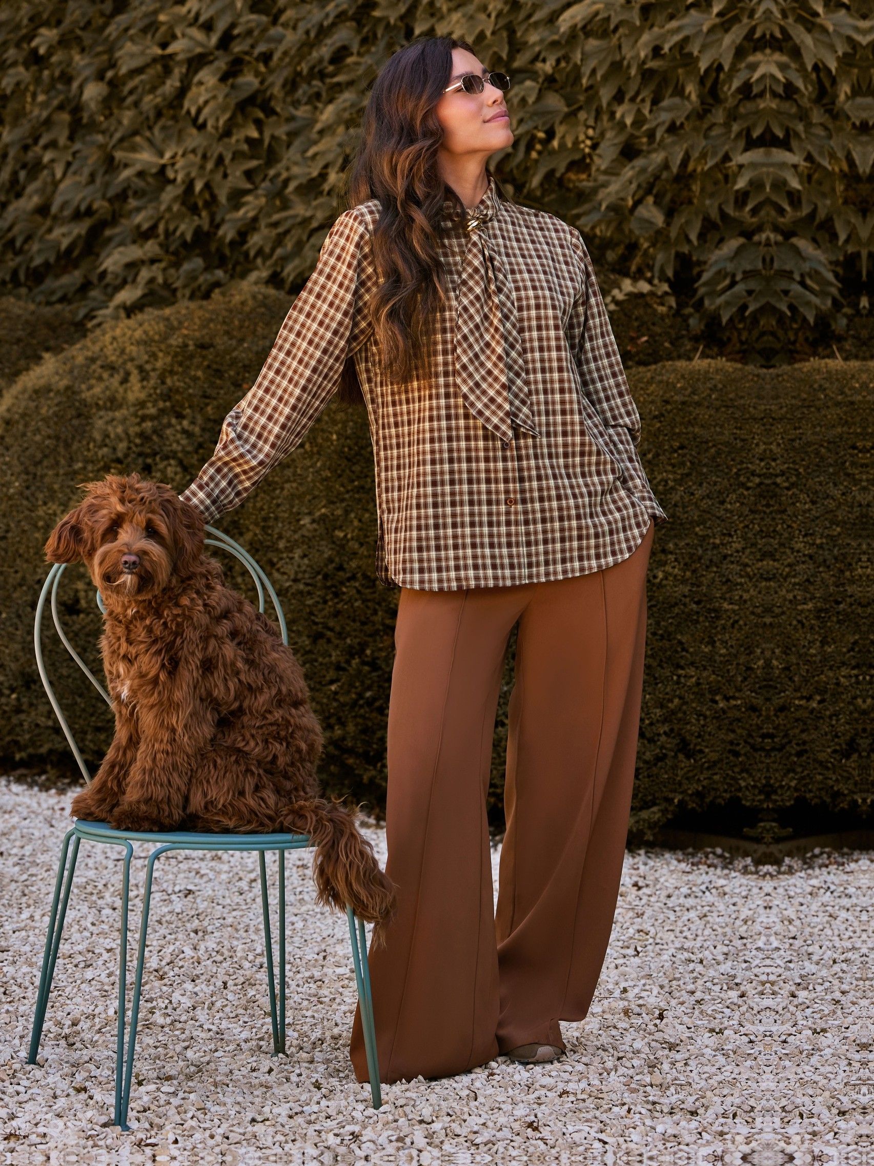 YDENCE - BROEK - Bruin