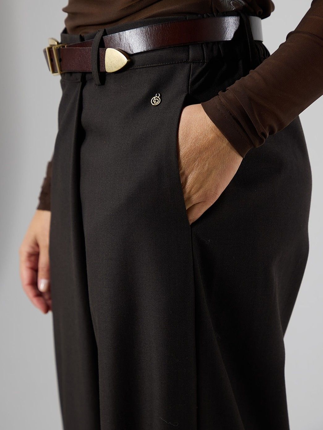 LABEL DOT - BROEK - Bruin