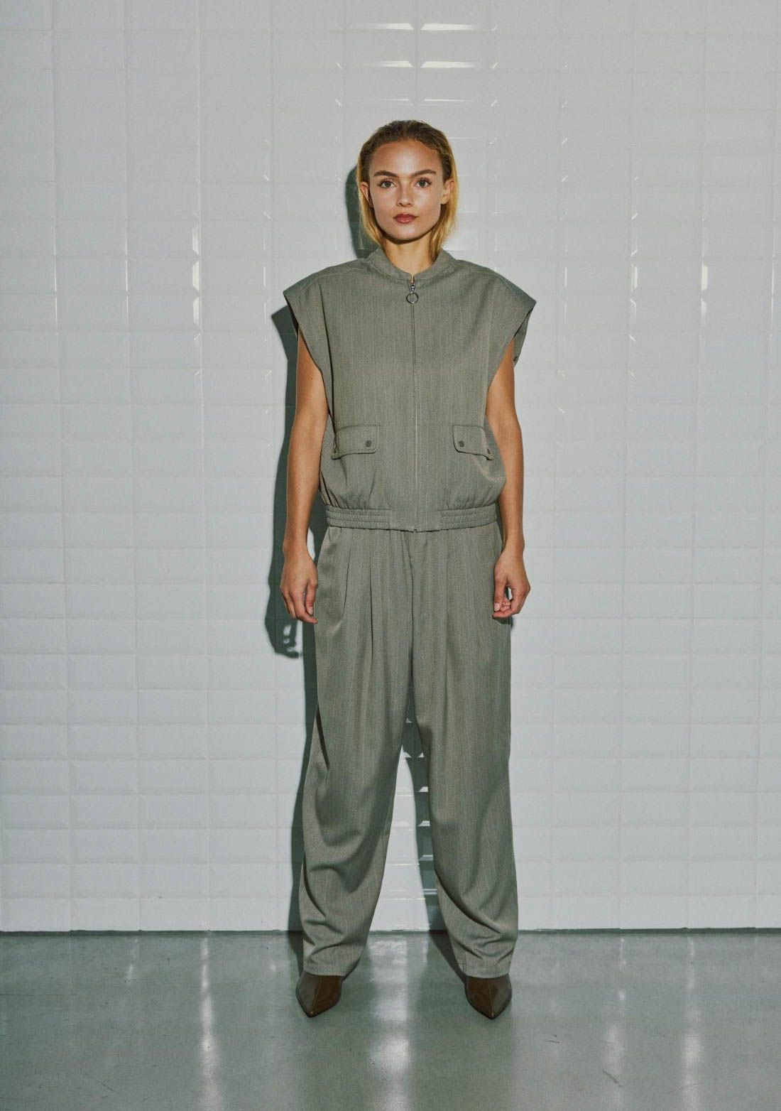 WITH BLACK - BROEK - Beige