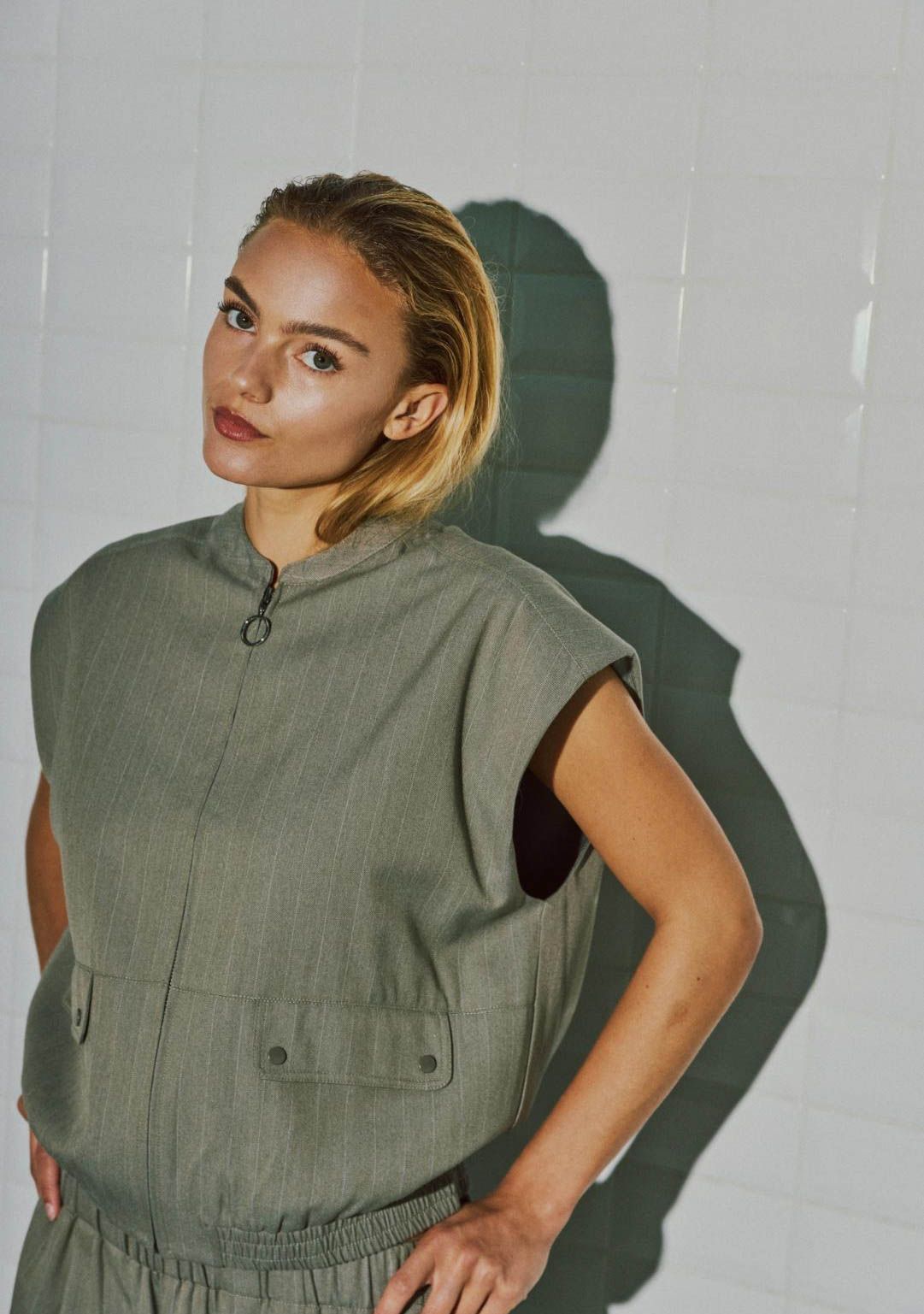 WITH BLACK - BROEK - Beige