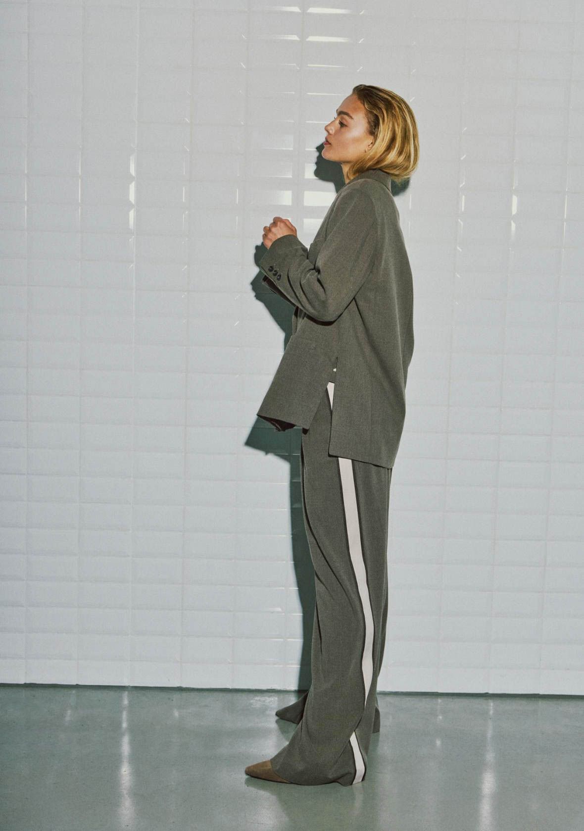 WITH BLACK - BLAZER - Beige