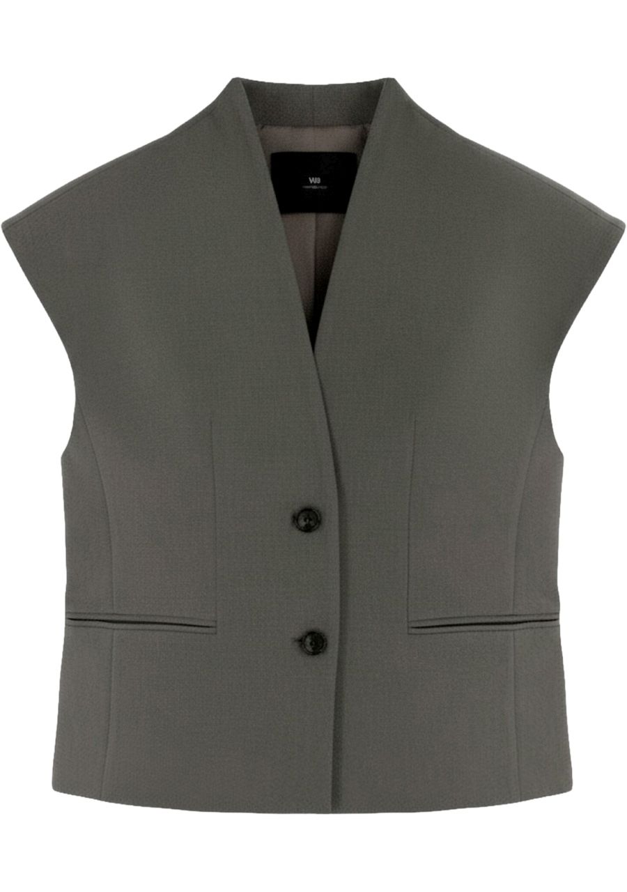 WITH BLACK - GILET - Beige