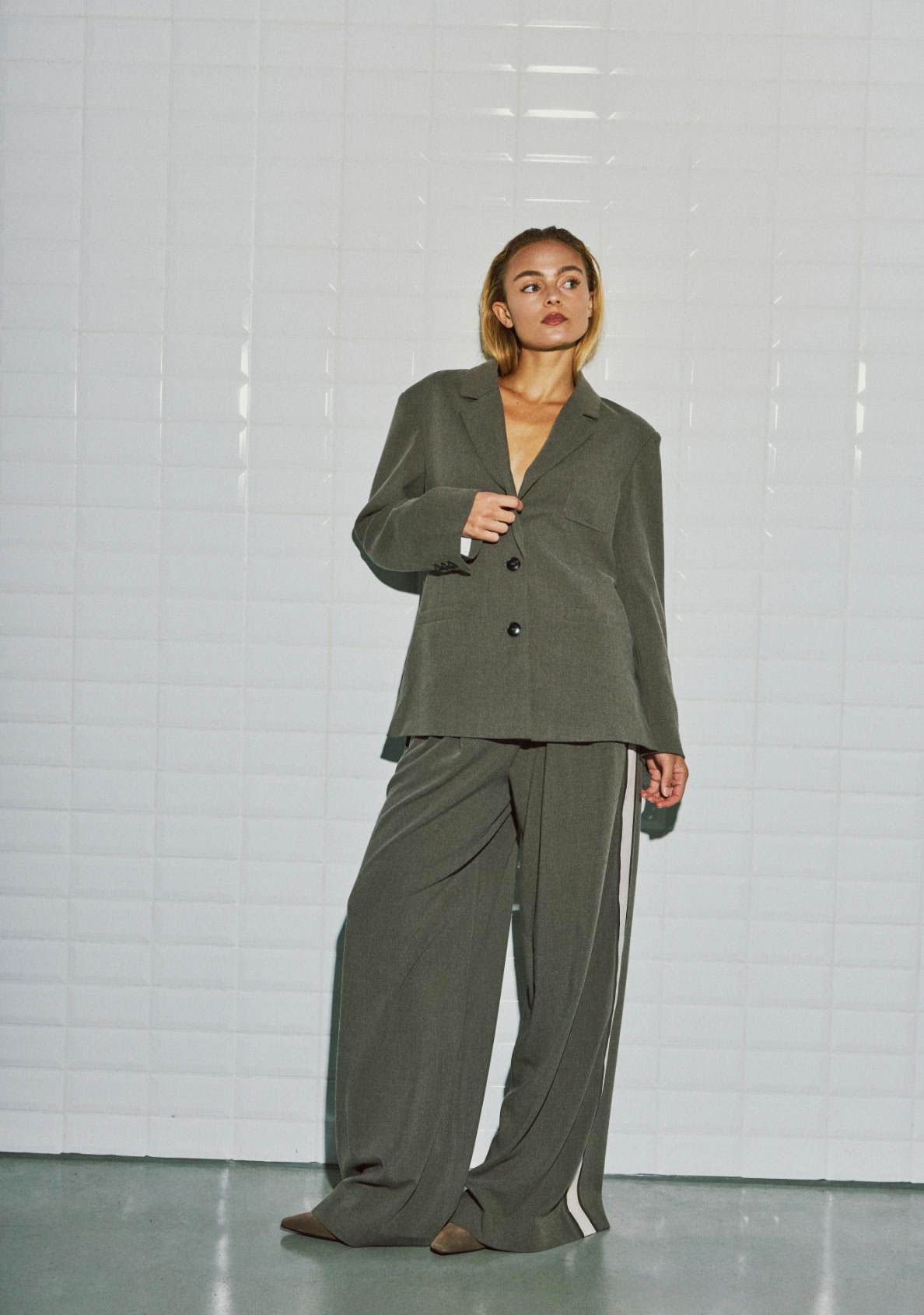 WITH BLACK - BROEK - Beige