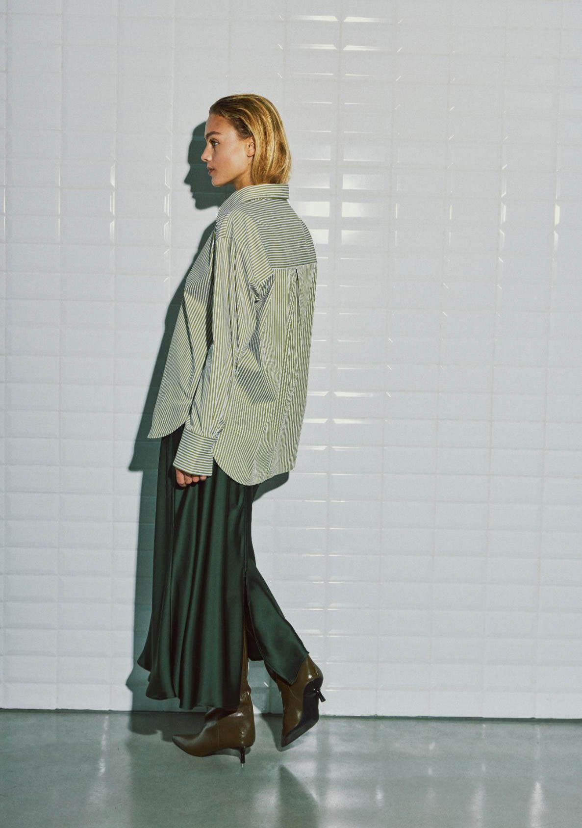 WITH BLACK - BLOUSE - Groen