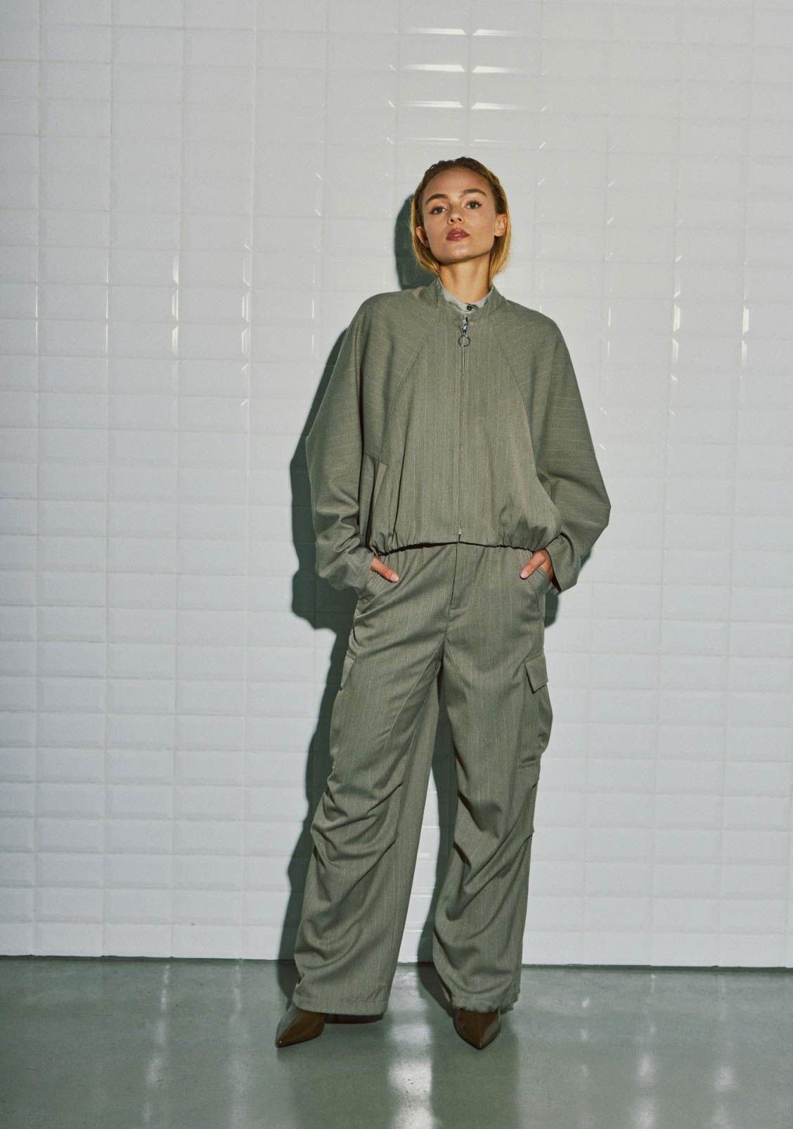 WITH BLACK - BROEK - Beige