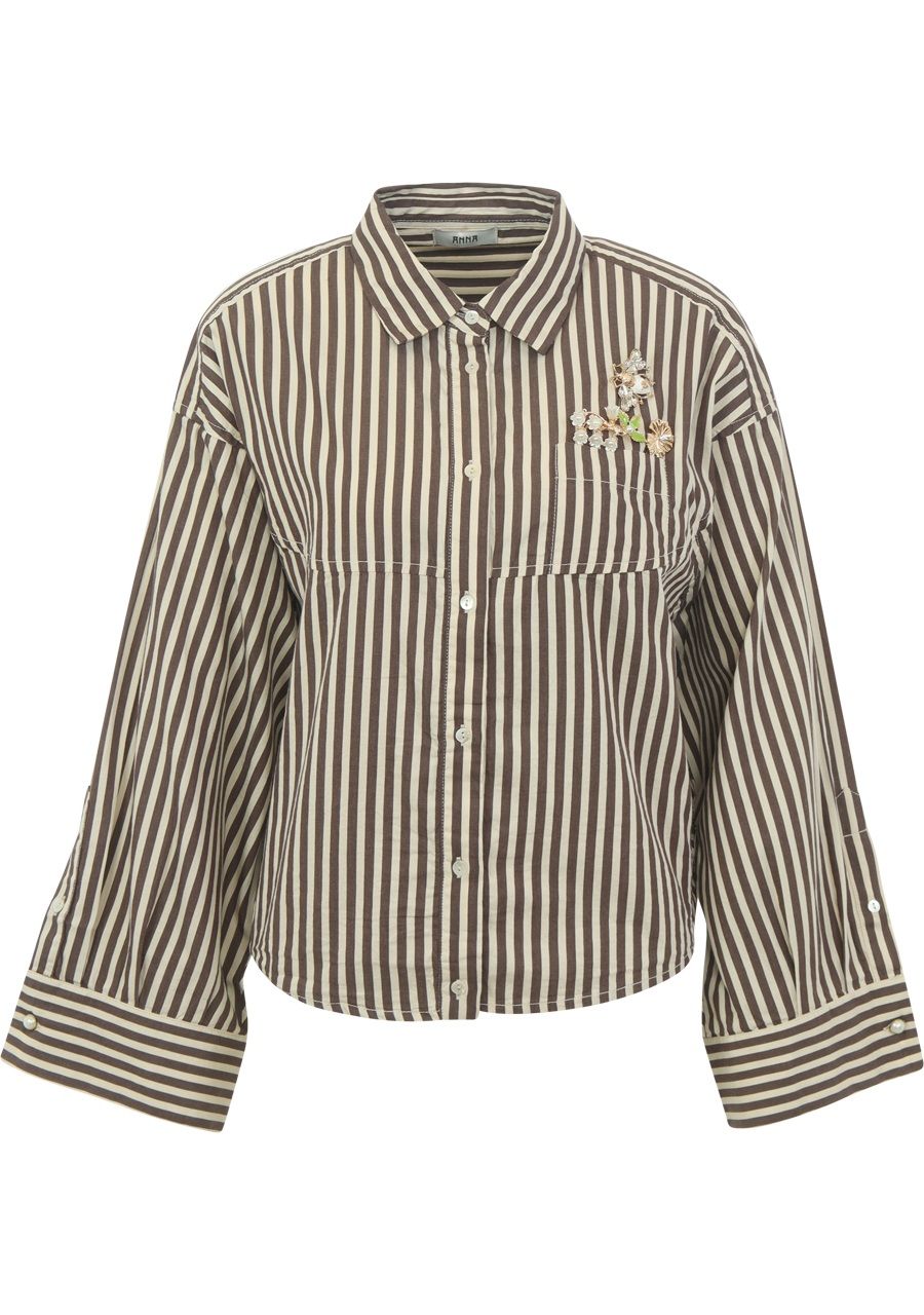 ANNA VAN TOOR - BLOUSE - Bruin