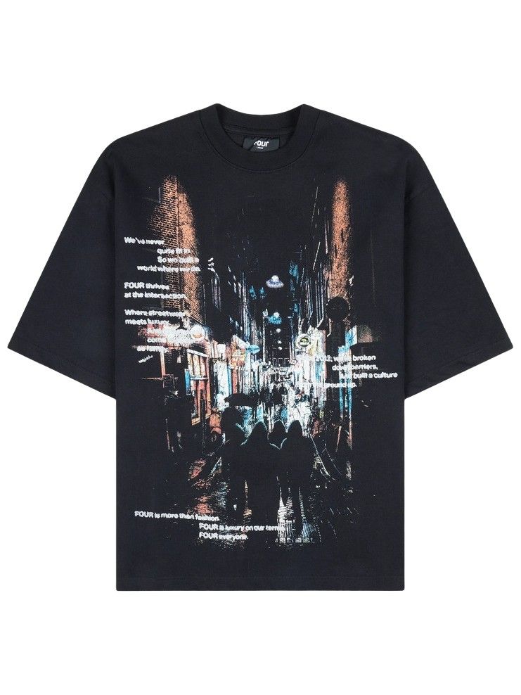FOUR AMSTERDAM - TSHIRT - Zwart