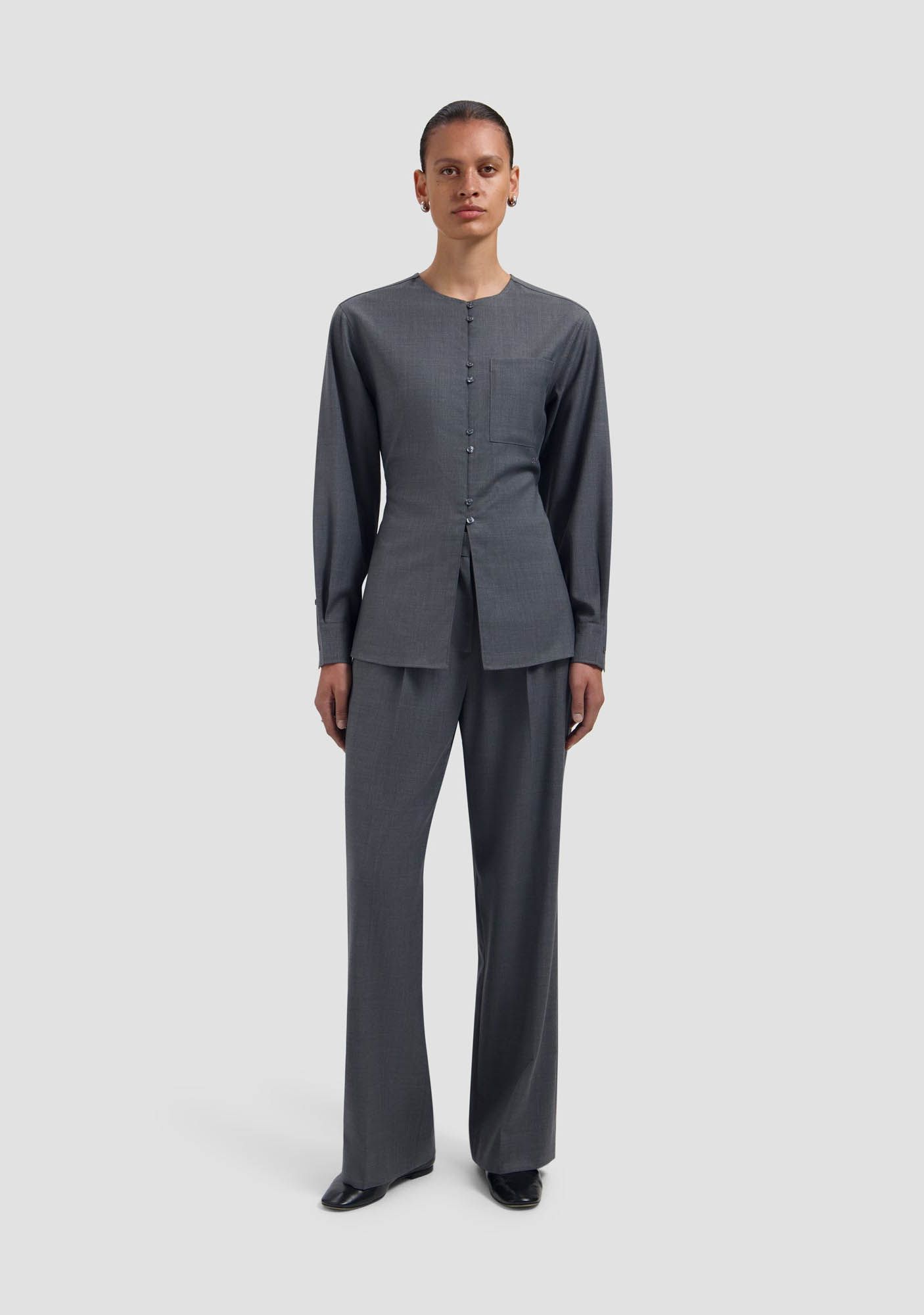 OLAF - BLOUSE - Grijs