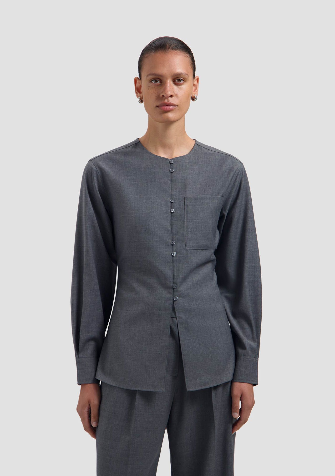 OLAF - BLOUSE - Grijs