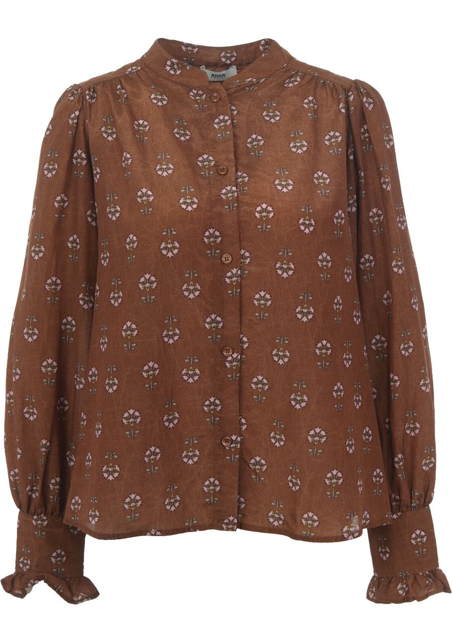 ANNA VAN TOOR - BLOUSE - Bruin
