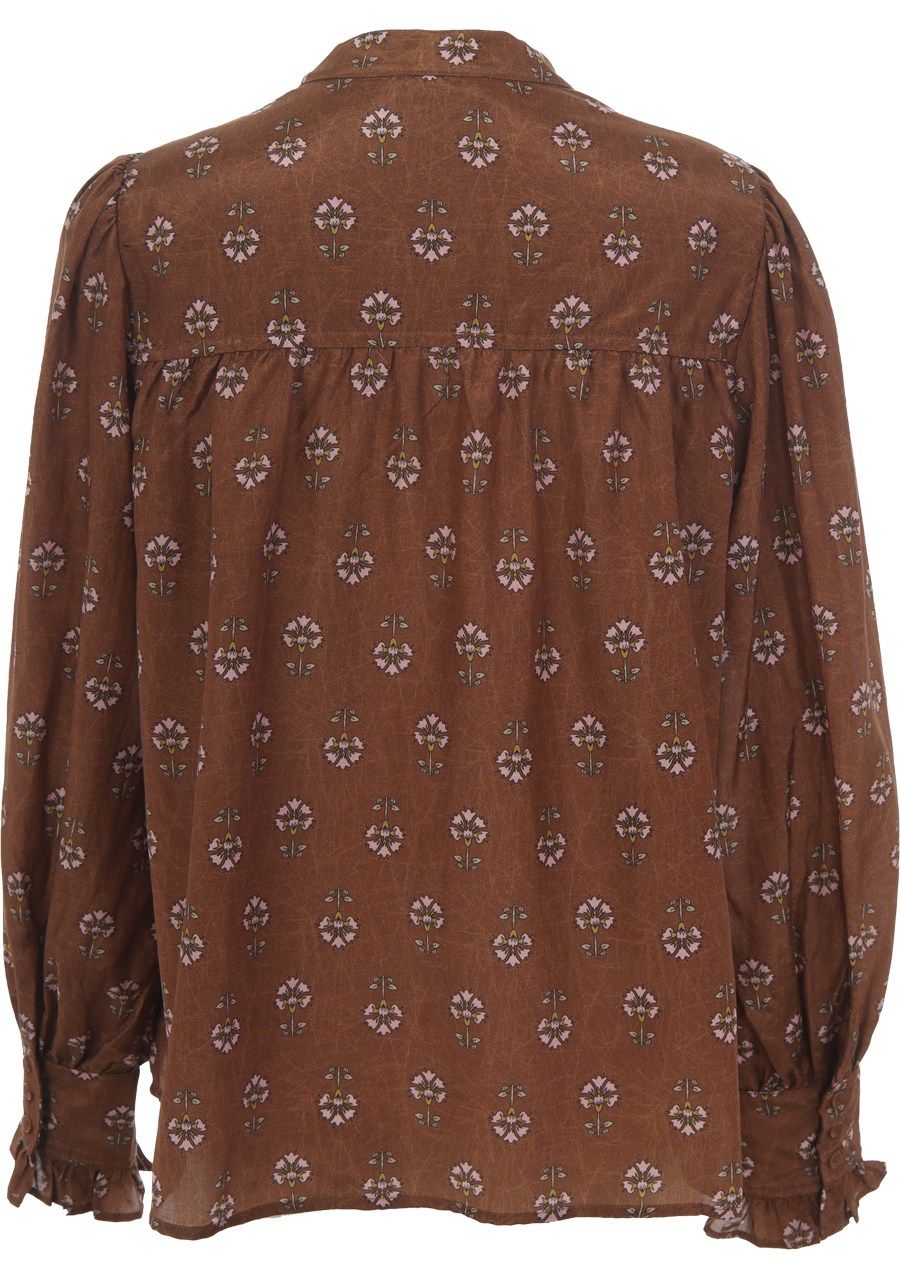ANNA VAN TOOR - BLOUSE - Bruin