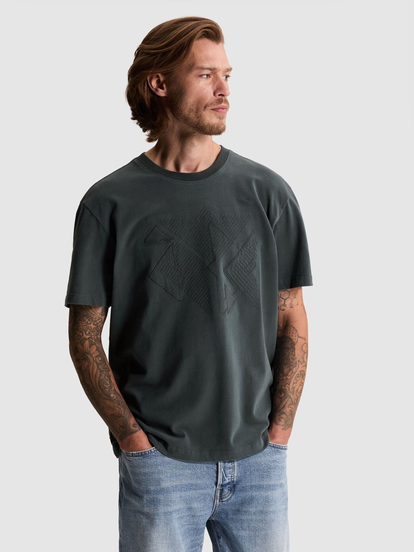 CAST IRON - TSHIRT - Blauw