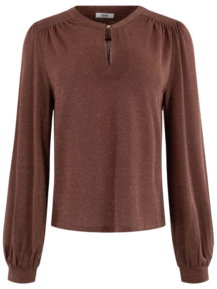 ANNA VAN TOOR - BLOUSE - Bruin