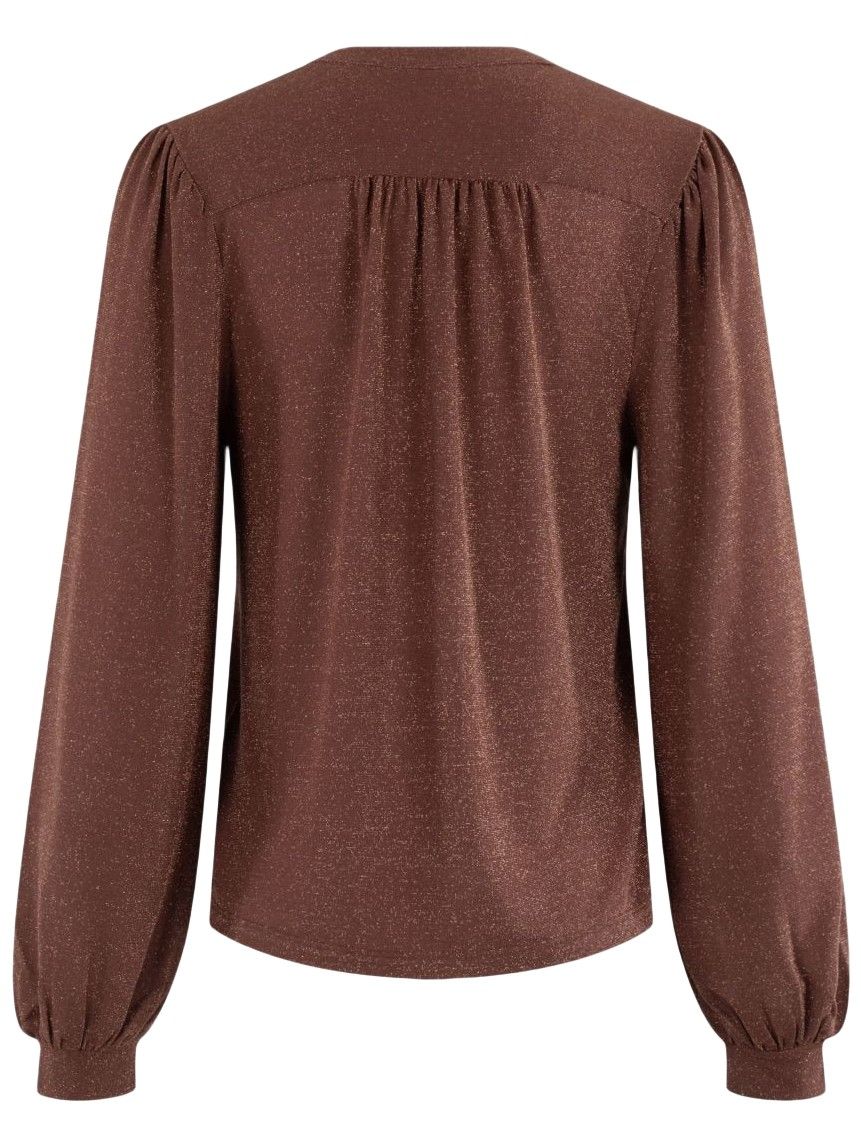 ANNA VAN TOOR - BLOUSE - Bruin