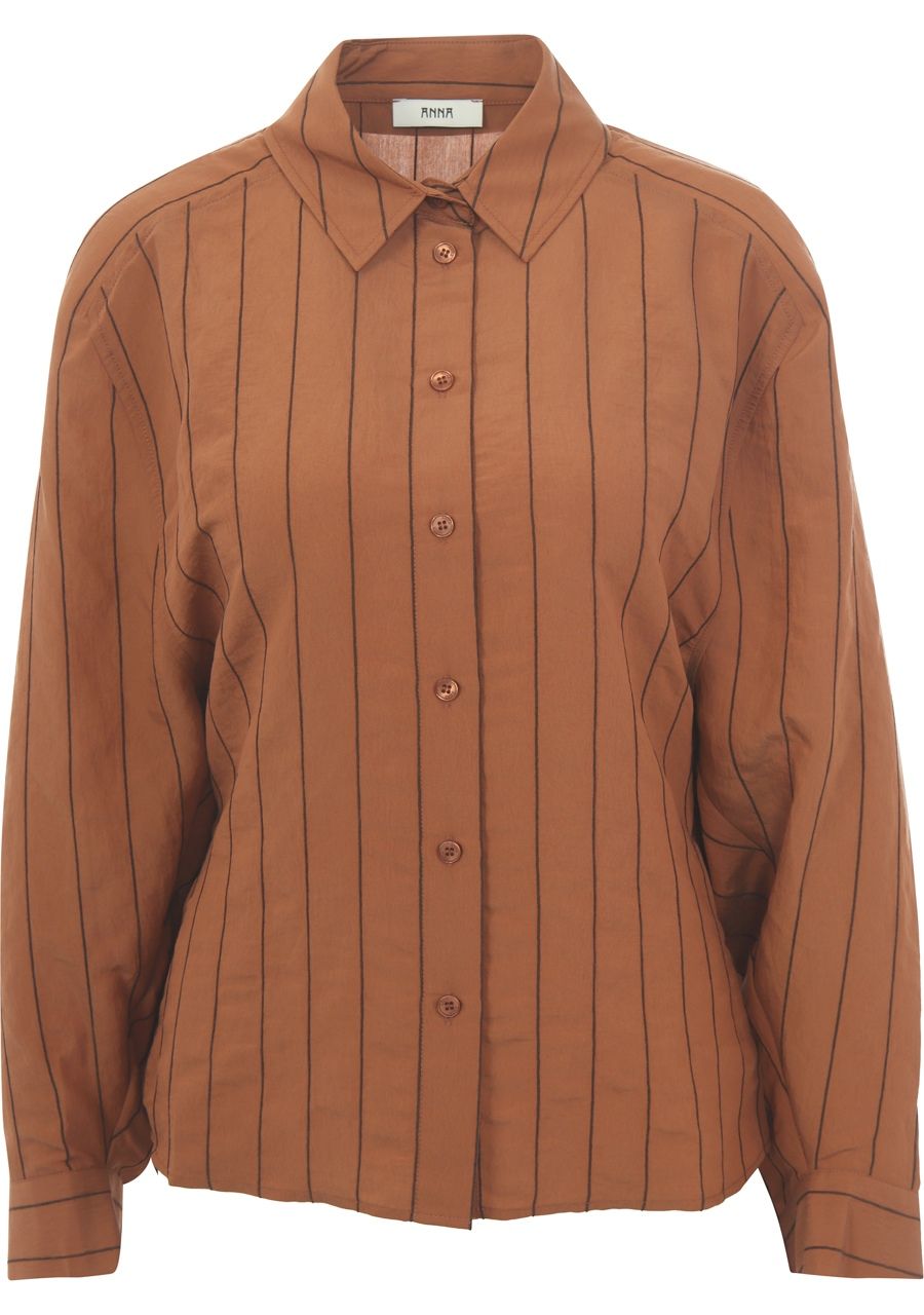 ANNA VAN TOOR - BLOUSE - Bruin