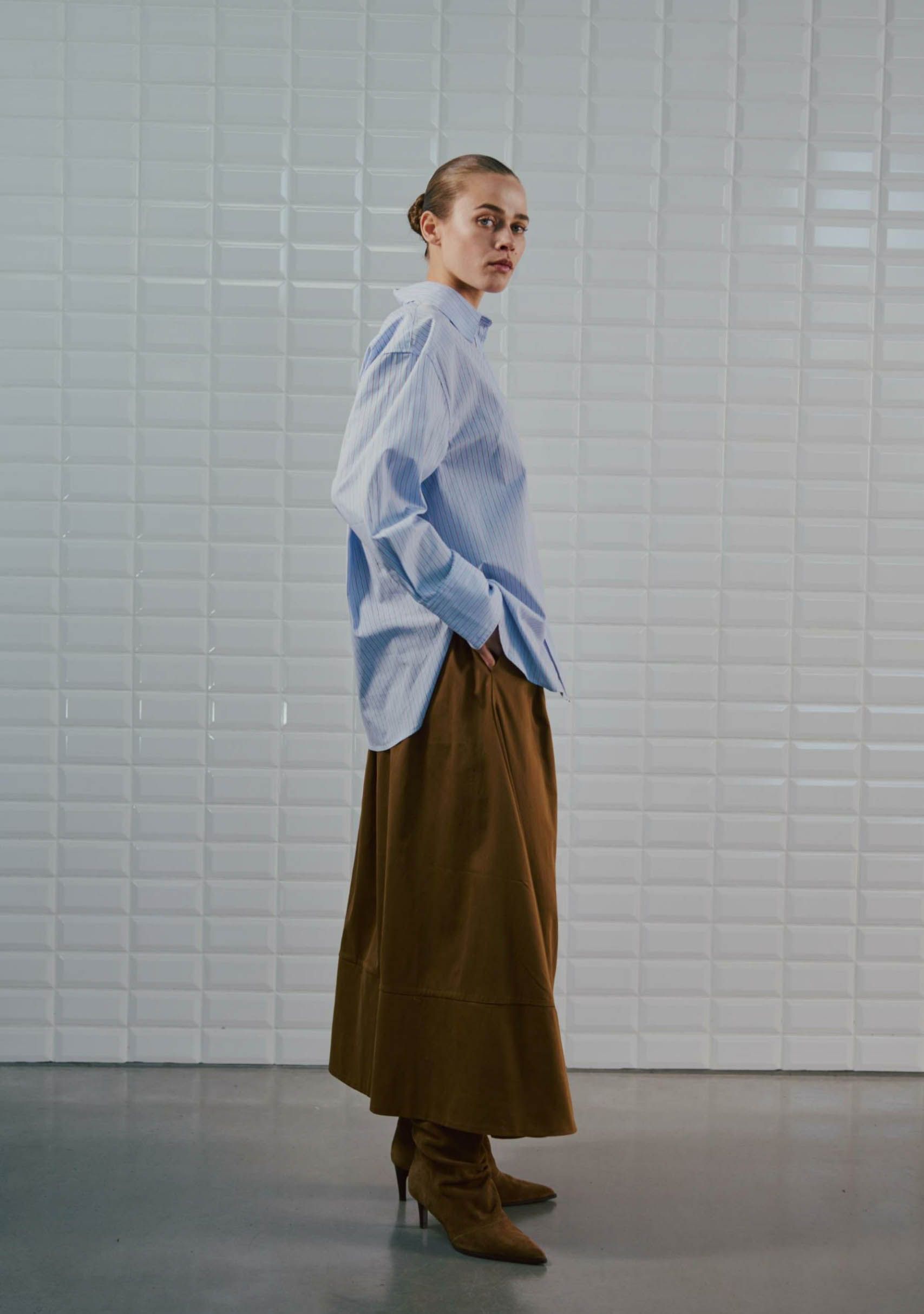 WITH BLACK - BLOUSE - Blauw
